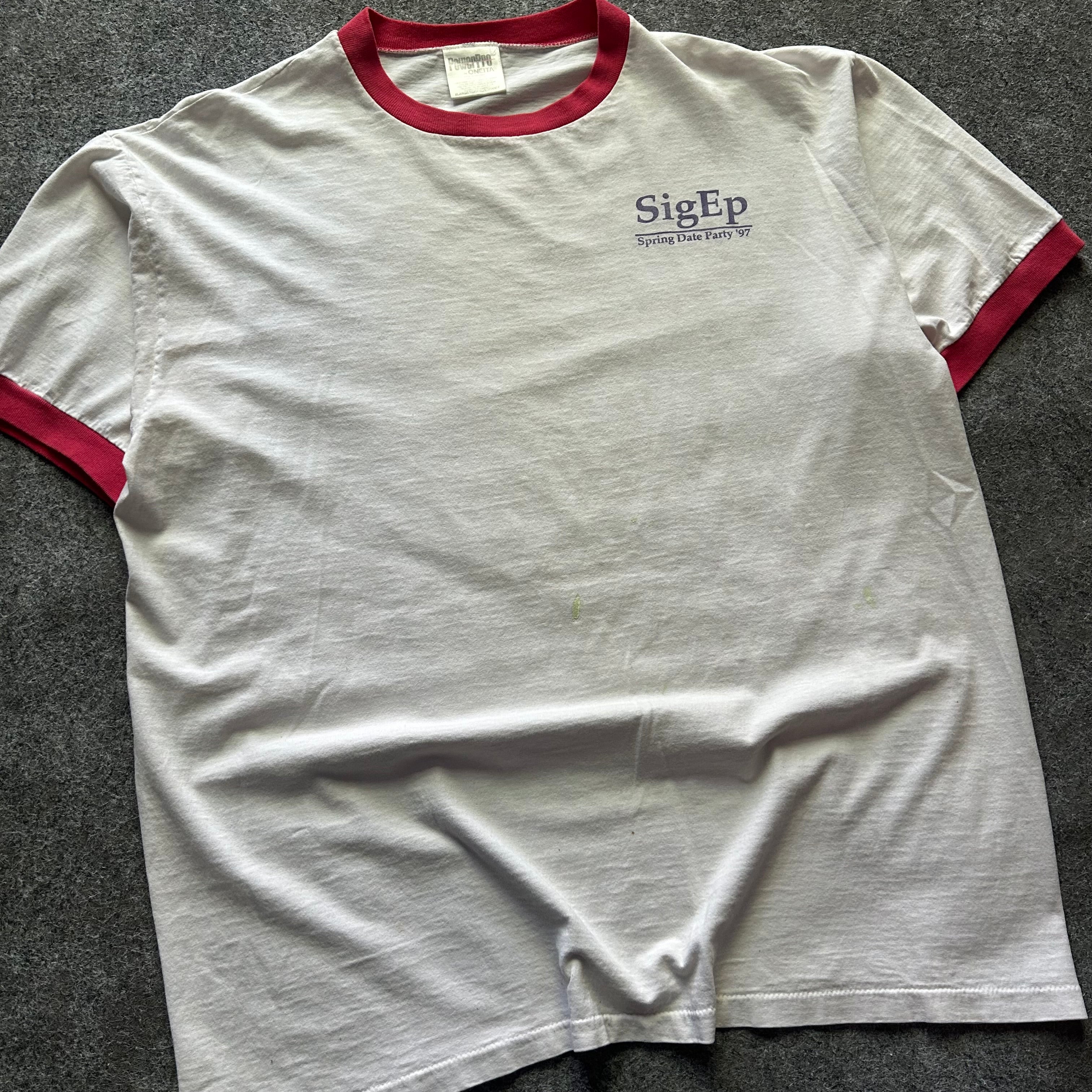 Vintage College Fraternity Spring Date Party Ringer T-shirt