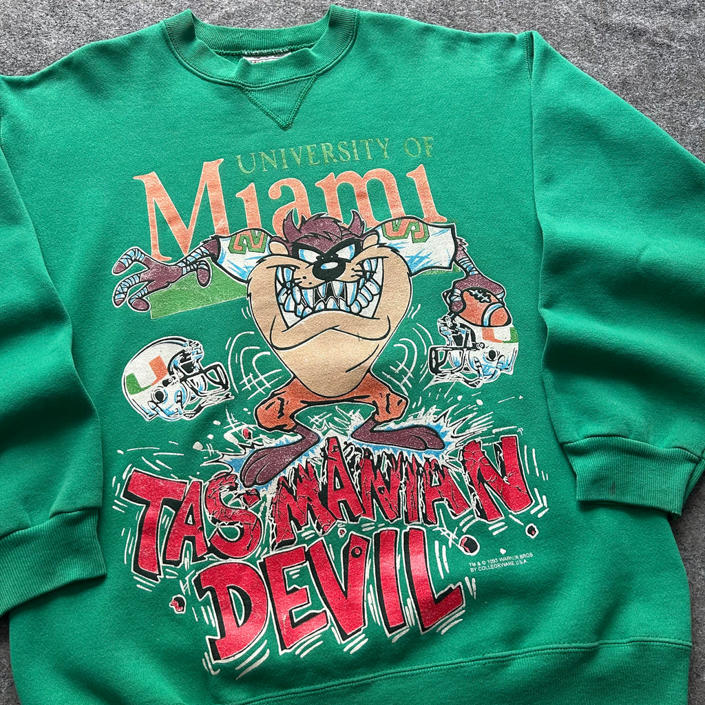 Vintage Miami Hurricanes Tasmanian Devil Crewneck