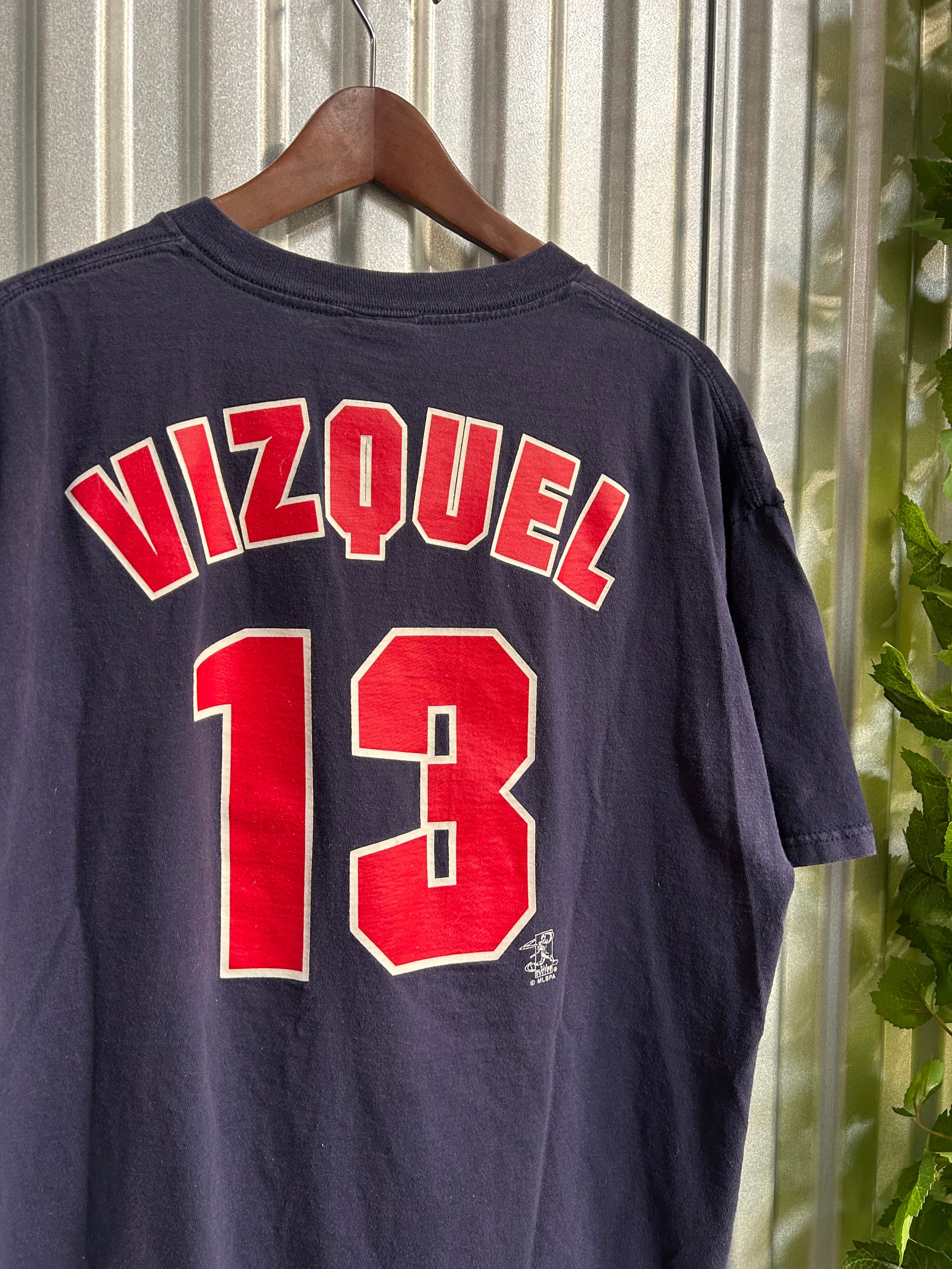 Vintage Cleveland Indians Omar Vizquel #13 T-shirt - Size XL