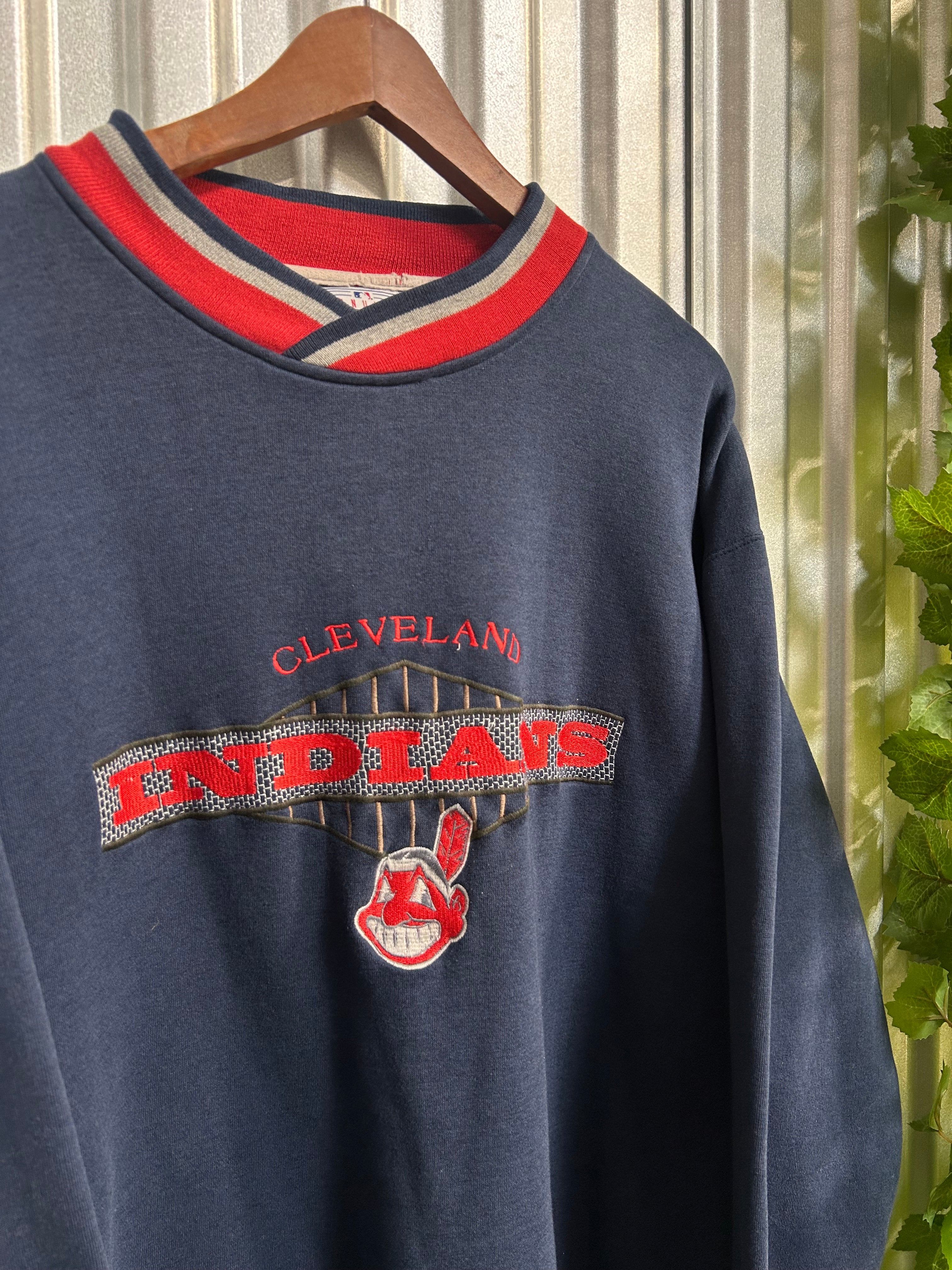 Vintage Cleveland Indians Starter Embroidered Crewneck- Size XL