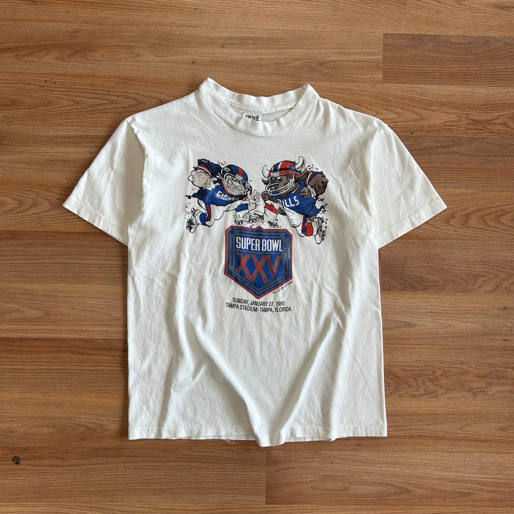 Vintage Superbowl XXV Giants Vs Bills T-shirt - Size Medium