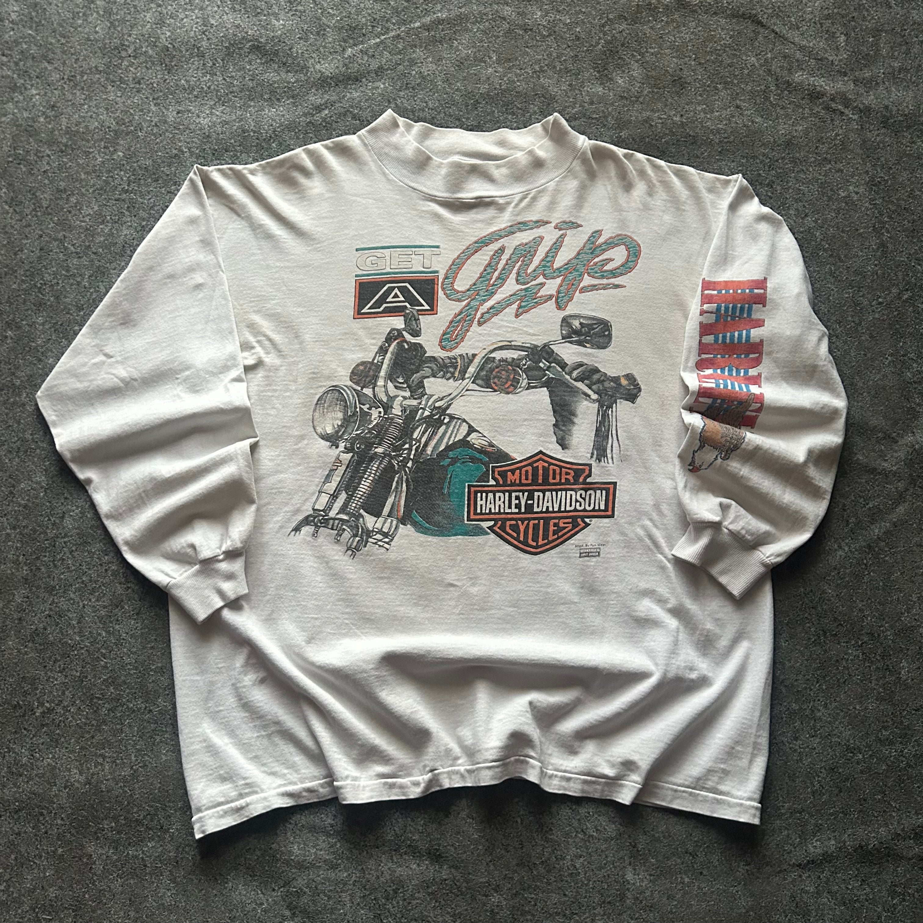 Vintage Harley Davidson Get A Grip Longsleeve Shirt