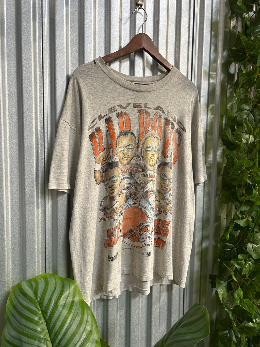 Vintage Cleveland Browns Bad Boys Caricature Distressed T-shirt - Size XL
