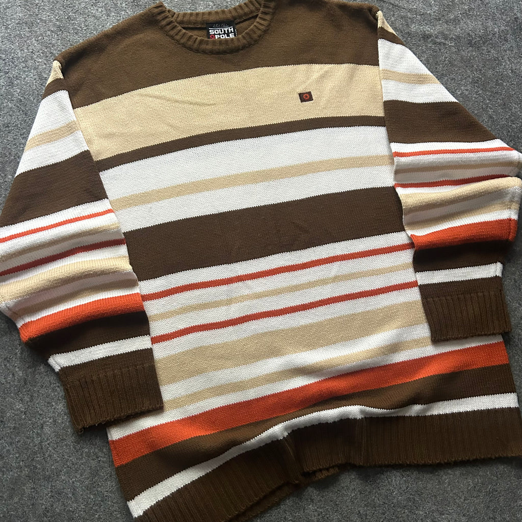 Vintage South Pole Striped Sweater