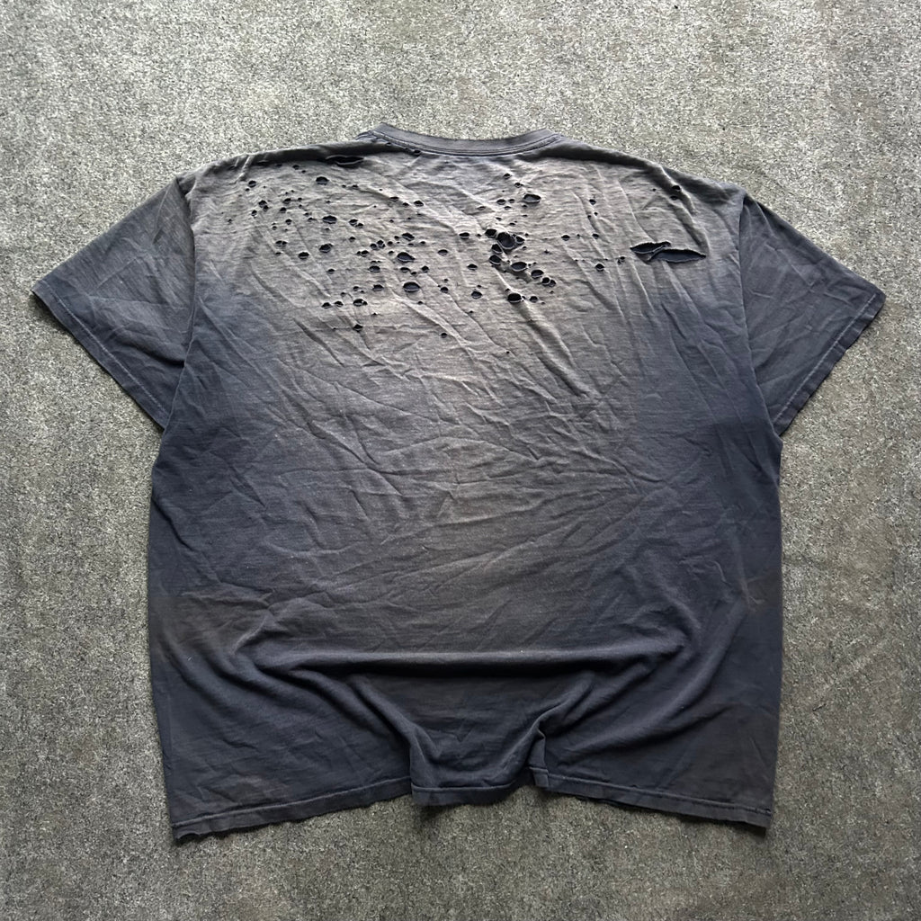 Vintage Thrashed & Faded Navy Blue Pocket T-shirt