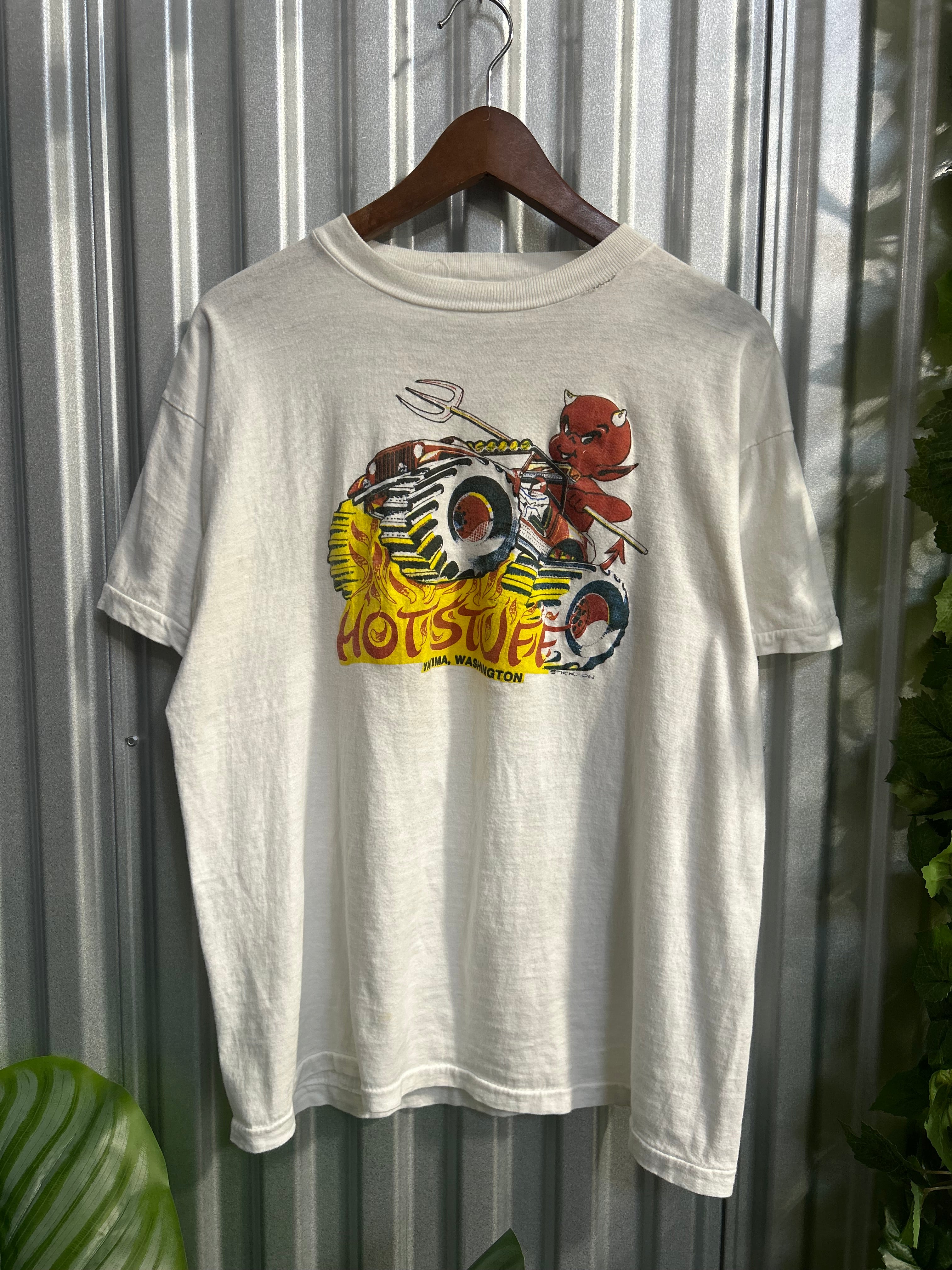 Vintage Hot Stuff Hot Rod Devil 80’s T-shirt - Size Xl