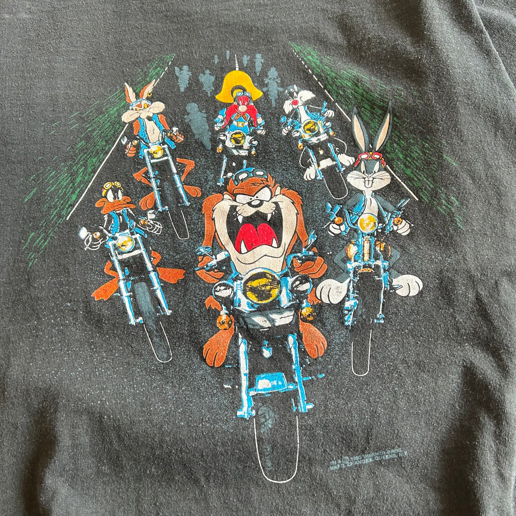 Vintage Harley Davidson Warned Bros Biker T-shirt - Size Small