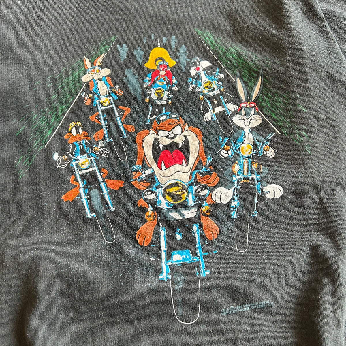 Vintage Harley Davidson Warned Bros Biker T-shirt - Size Small