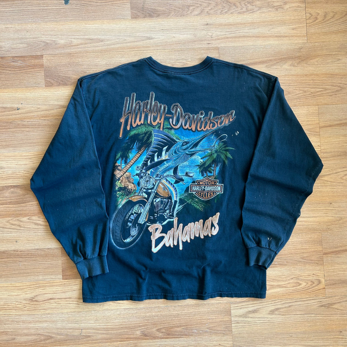 Vintage Harley Davidson Bahamas Long Sleeve Shirt - Size XL