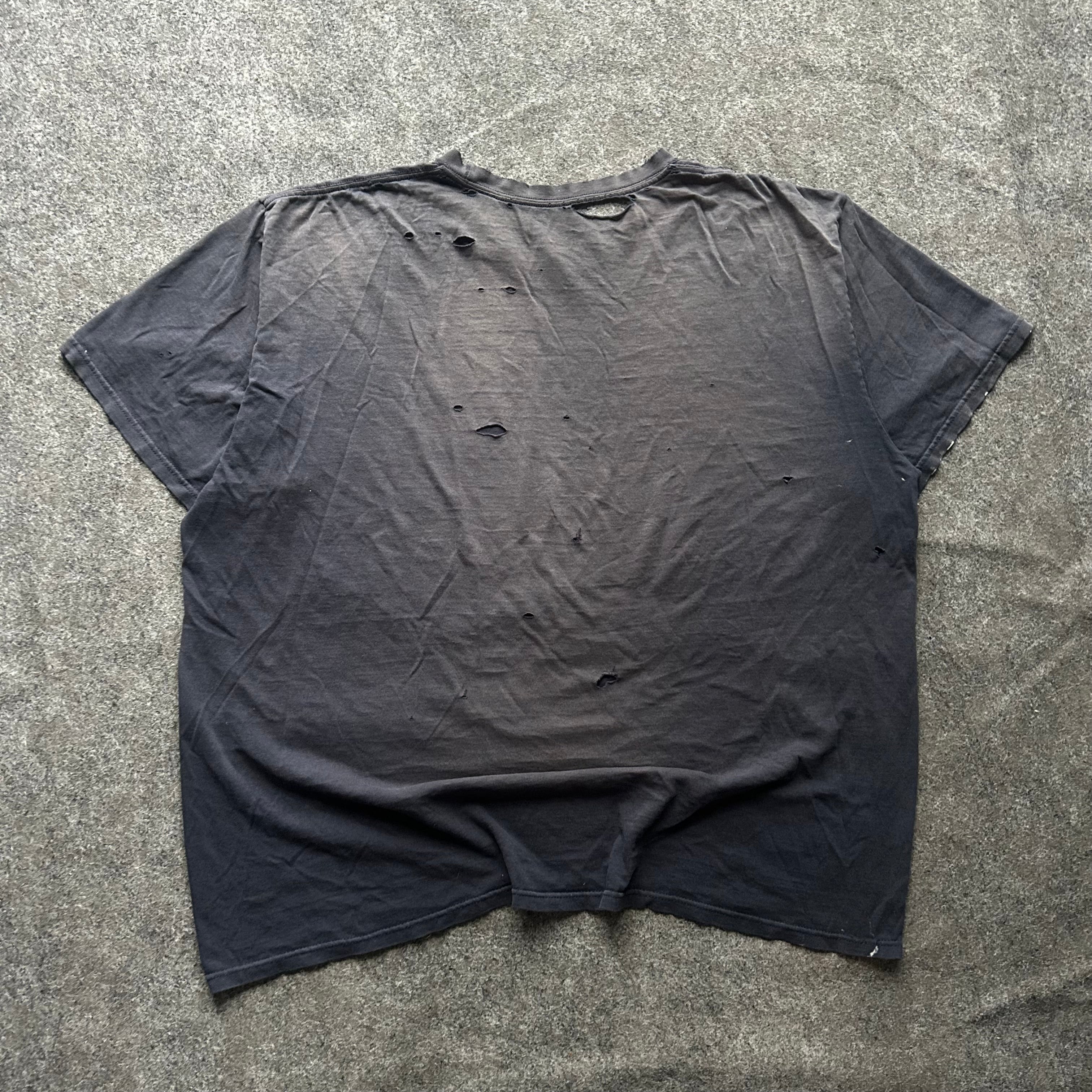Vintage Thrashed Navy Blue Nike Blank T-shirt