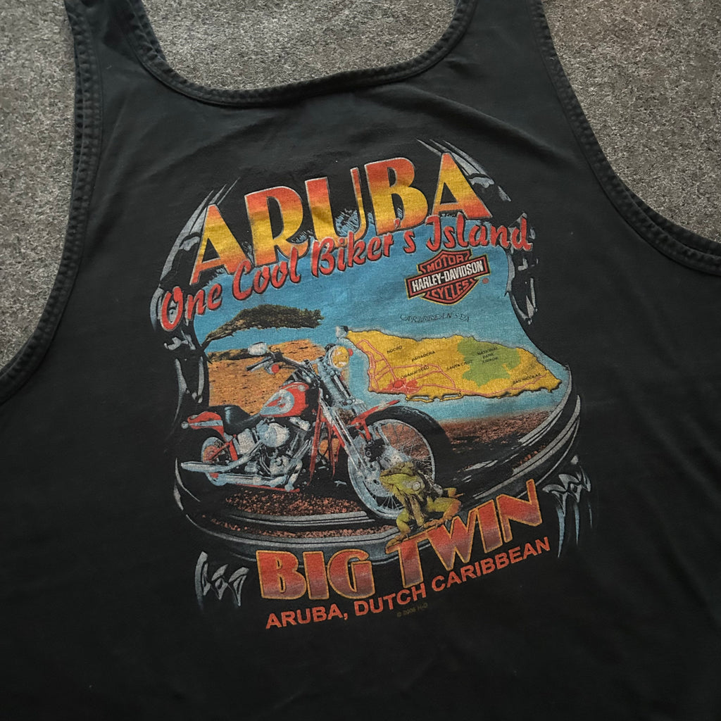 Vintage Harley Davidson Aruba Tank Top Shirt