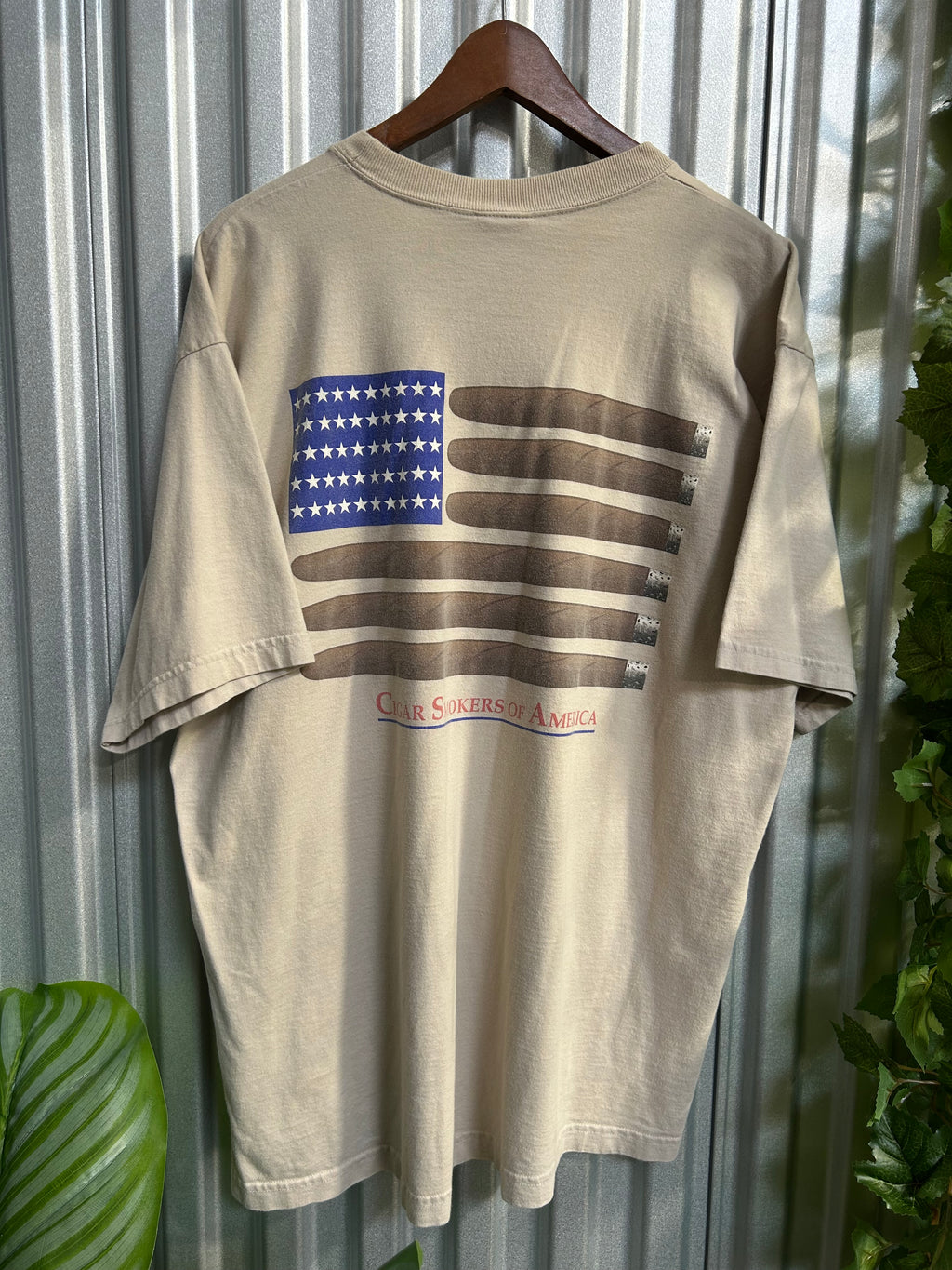 Vintage Cigar Smokers of America Pocket T-shirt - Size 2Xl