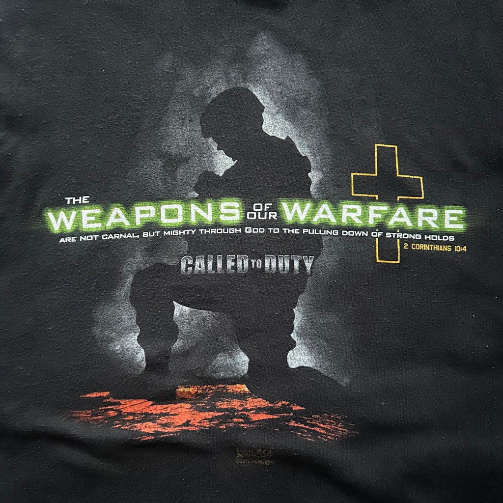 Vintage Weapons Of Warfare Call Of Duty Jesus T-shirt