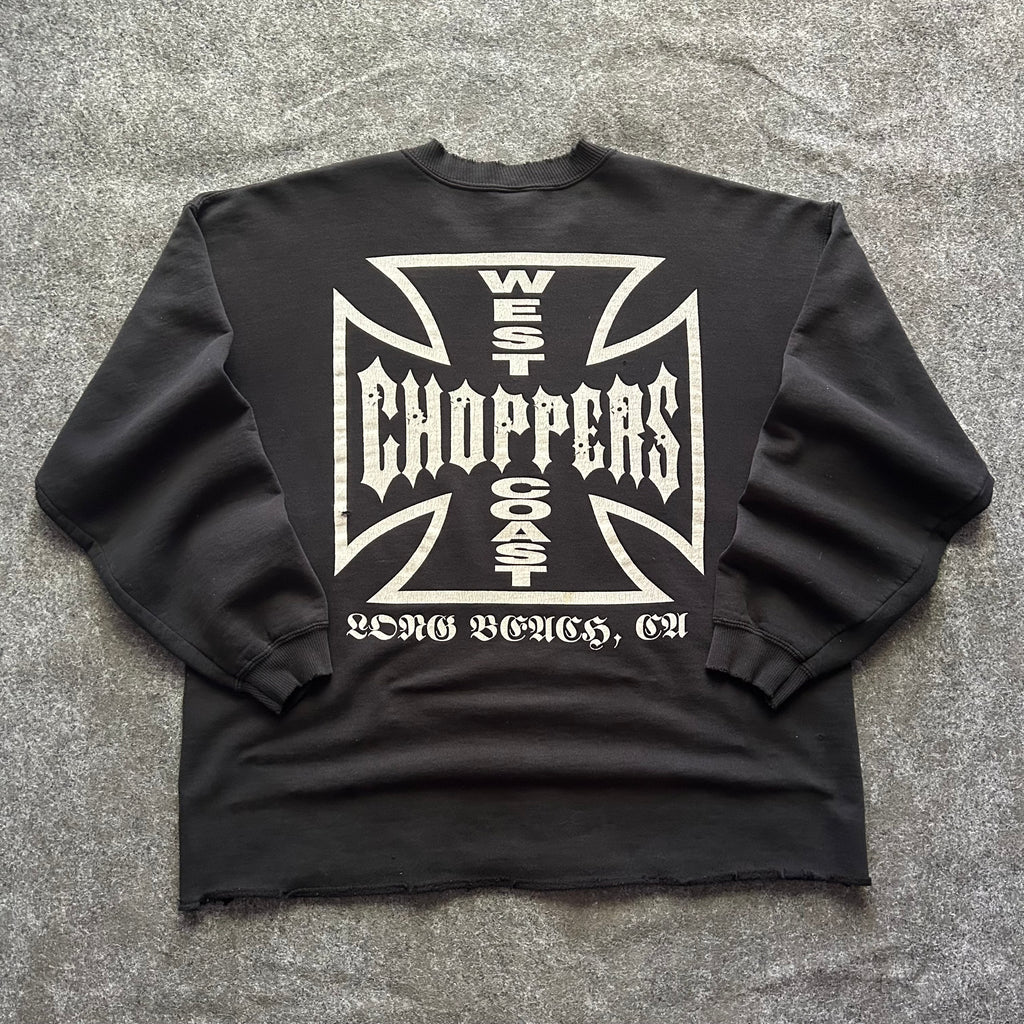 Vintage West Coast Choppers Bullet Hole Cropped Crewneck