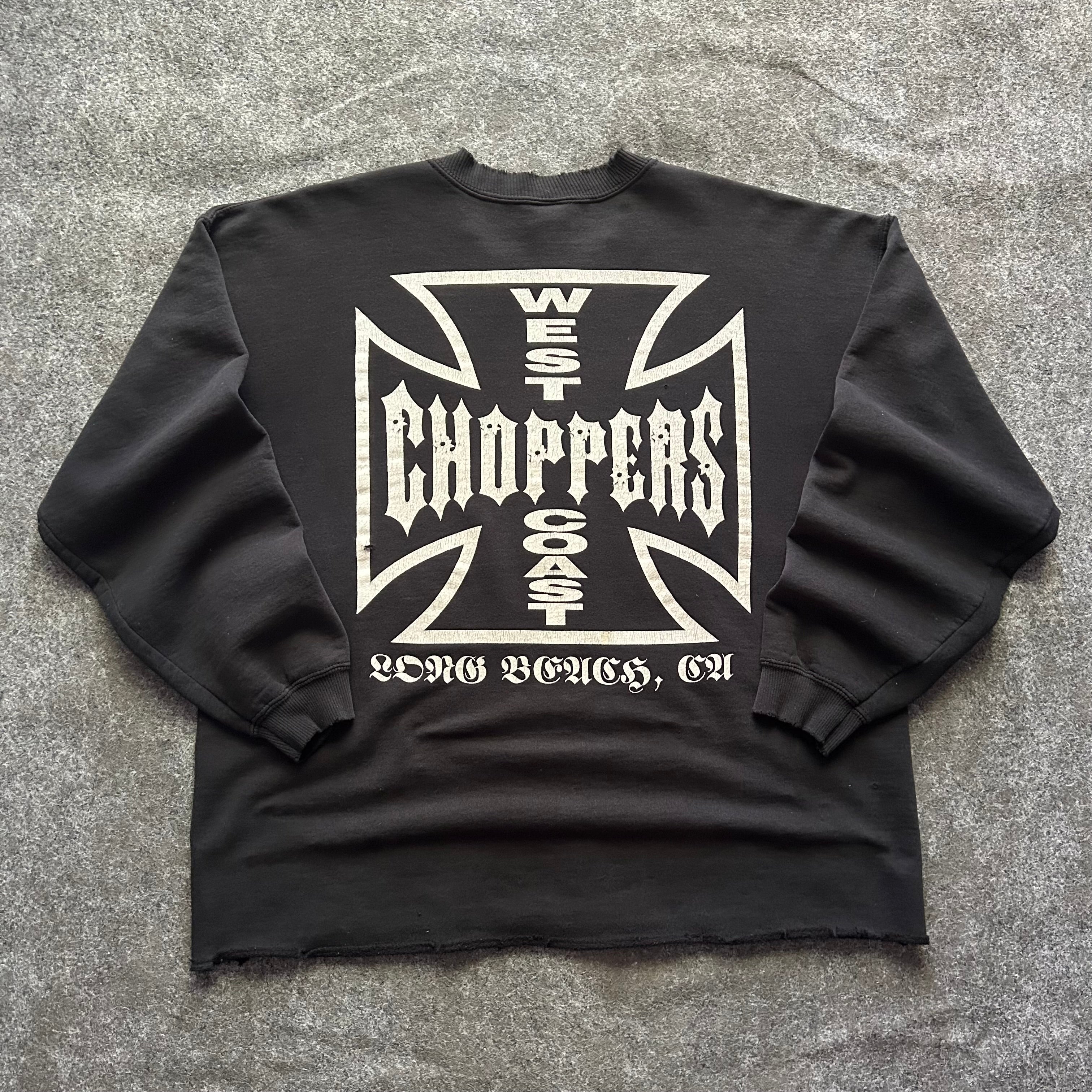 Vintage West Coast Choppers Bullet Hole Cropped Crewneck