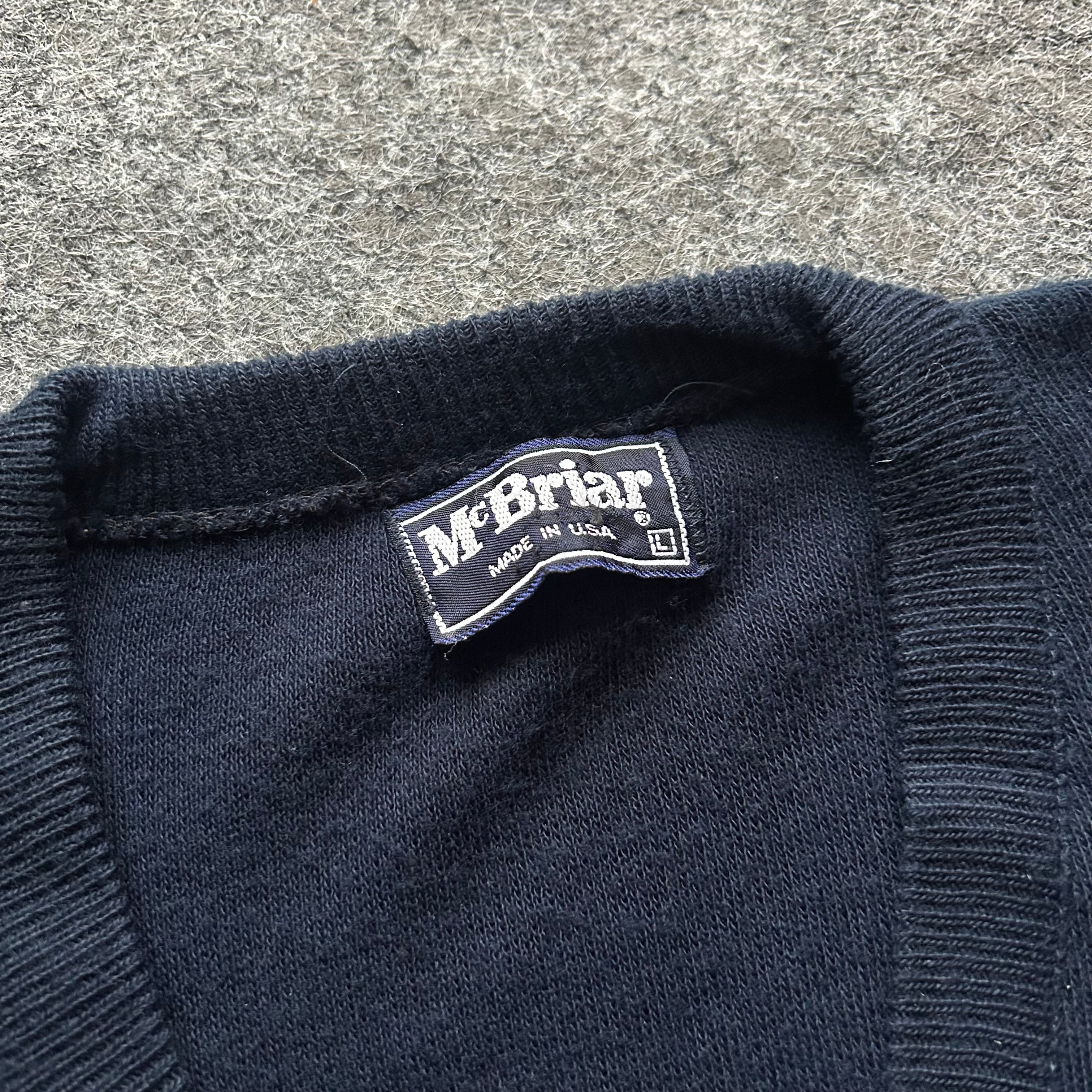 Vintage Porsche V-Neck Navy Sweater