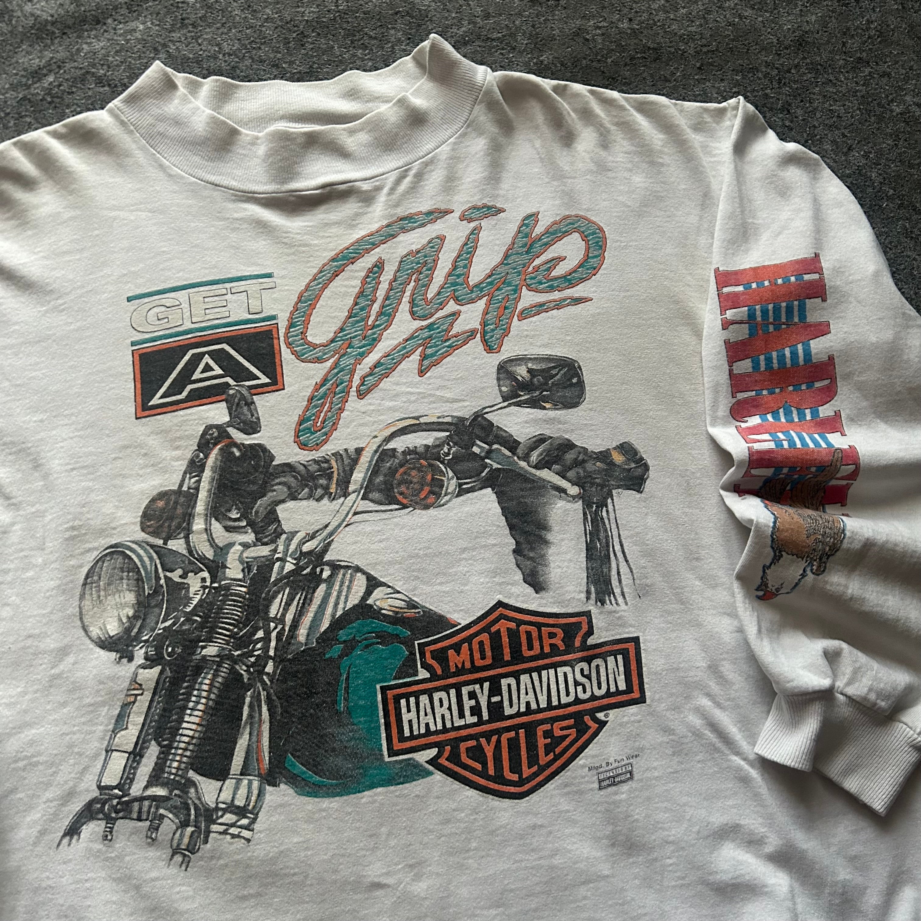 Vintage Harley Davidson Get A Grip Longsleeve Shirt