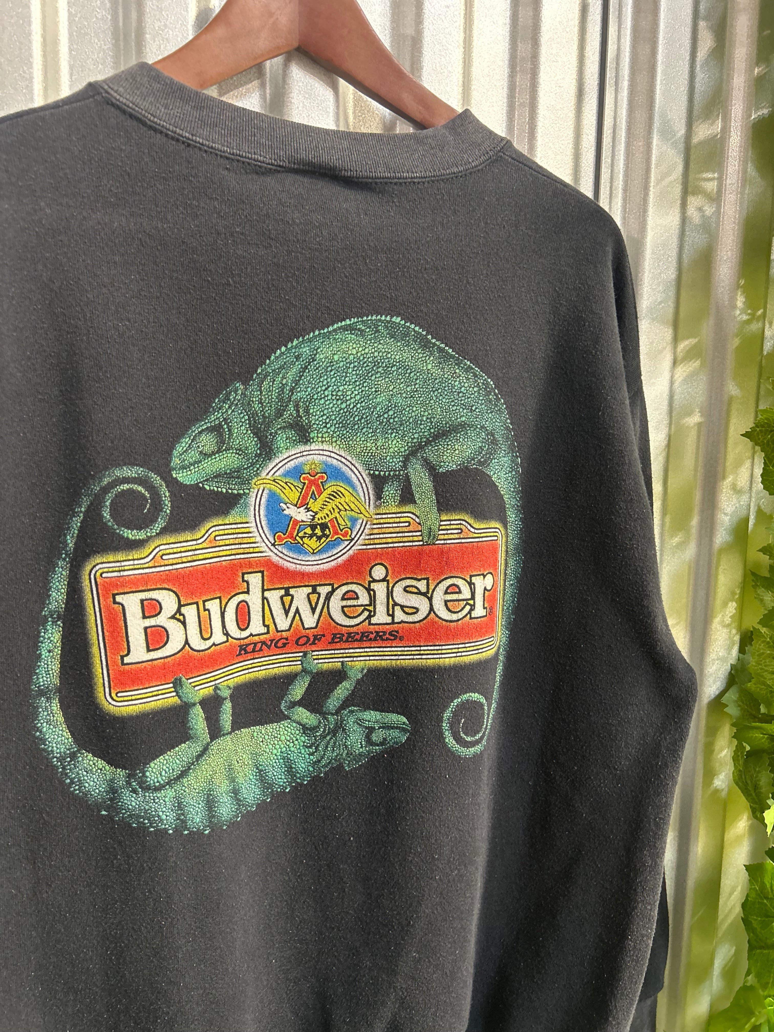 Vintage Budweiser Chameleon AOP Crewneck - Size Xl