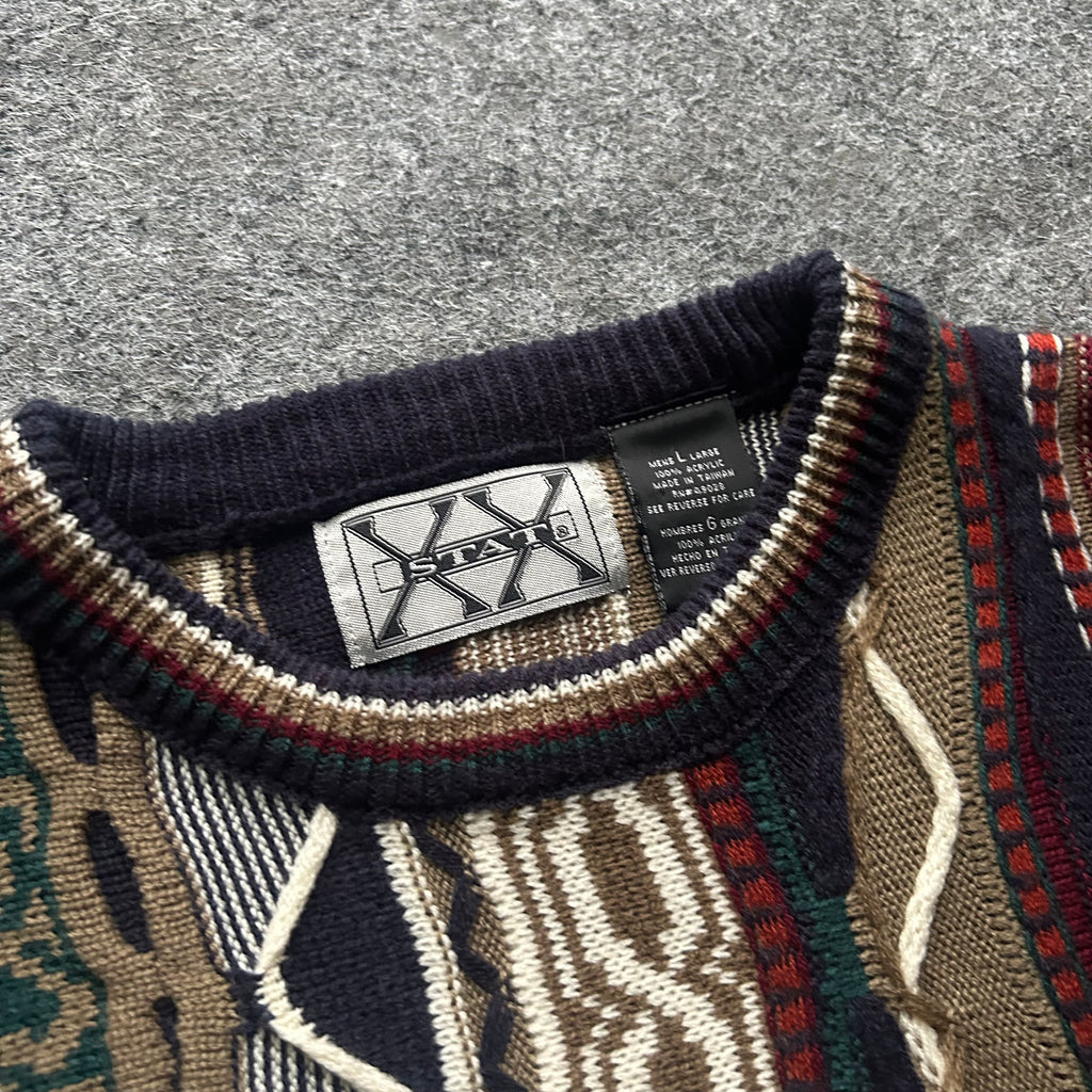 Vintage 3D Knit Coogi Styled Stat XX Sweater
