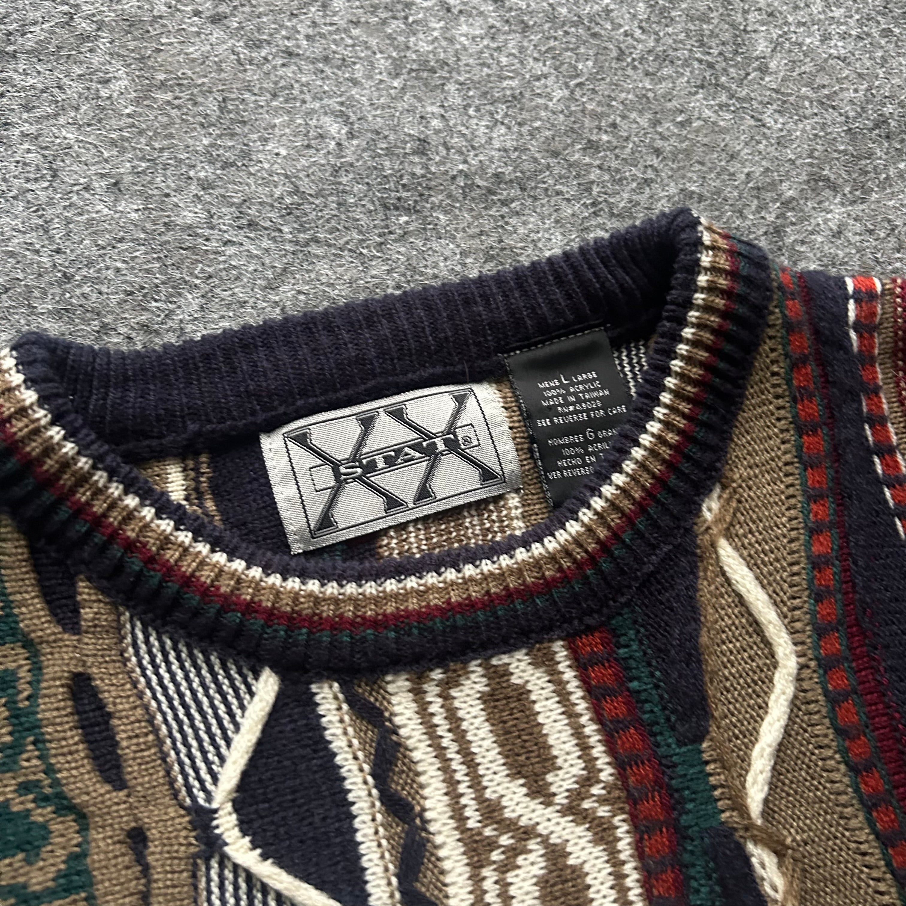 Vintage 3D Knit Coogi Styled Stat XX Sweater