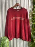 Vintage Nike Burgundy Red Spell-out Crewneck - Size XL