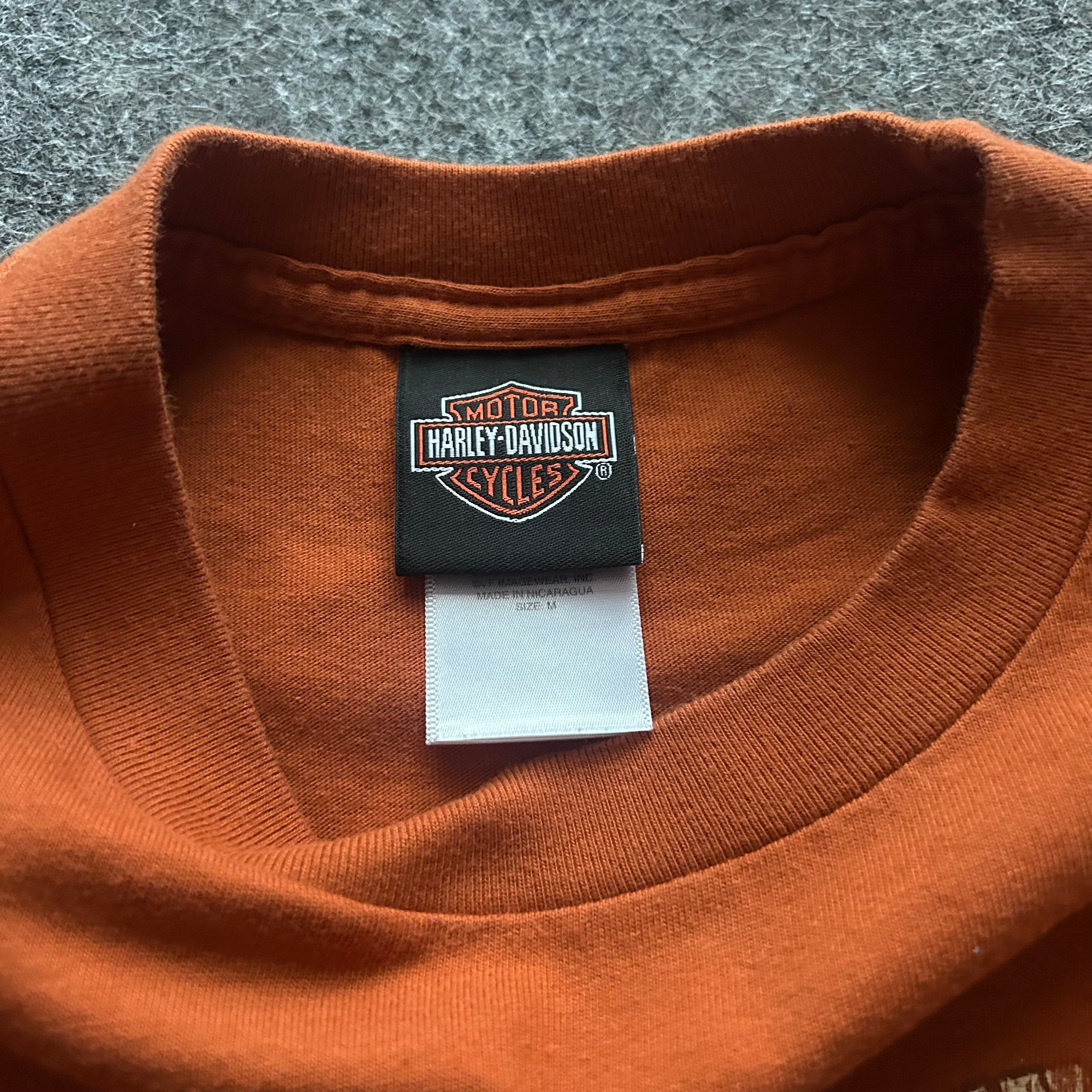Vintage Harley Davidson Hampton Roads Orange T-shirt