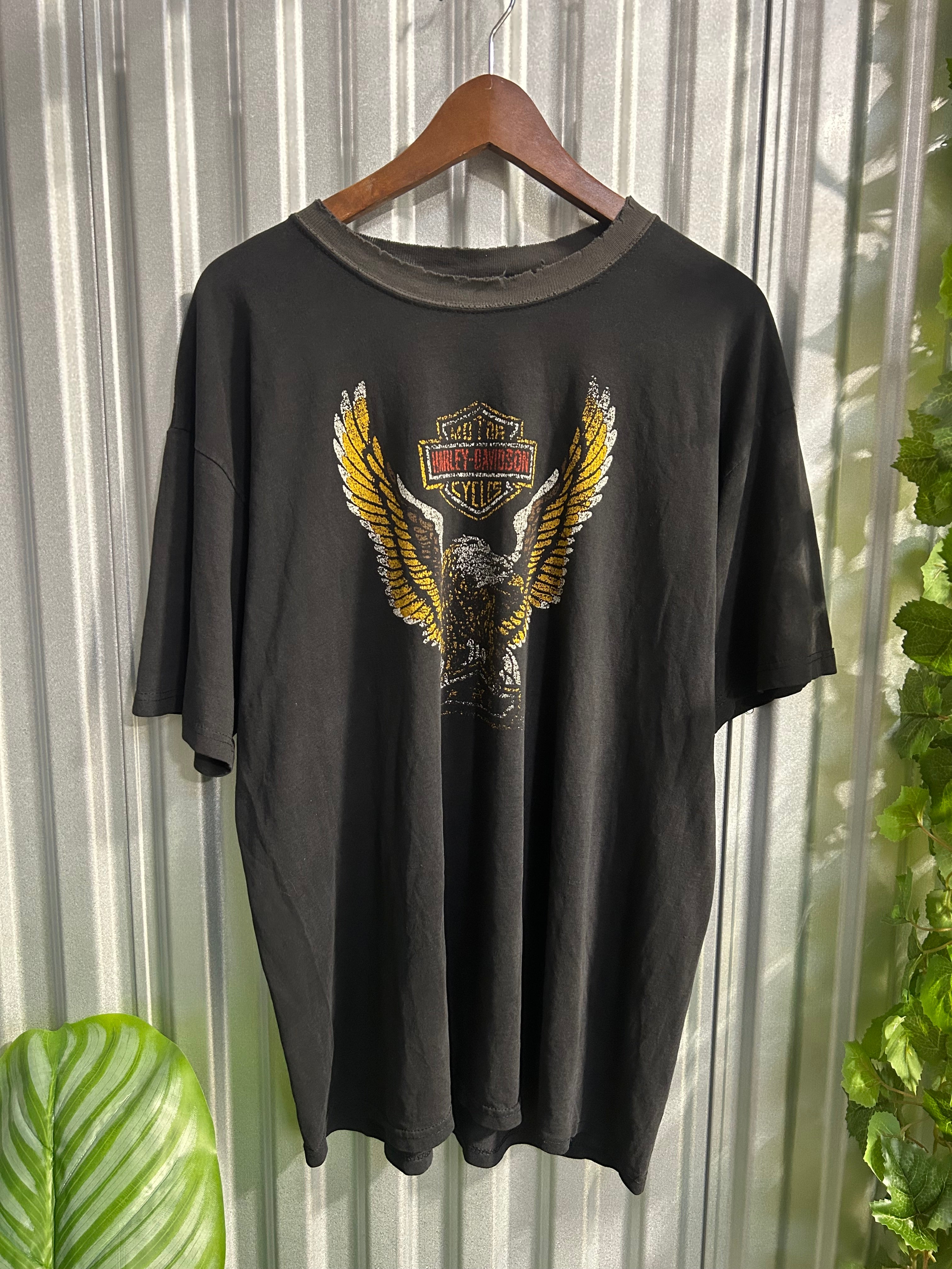 Vintage Harley Davidson Distressed Eagle T-shirt - Size XL