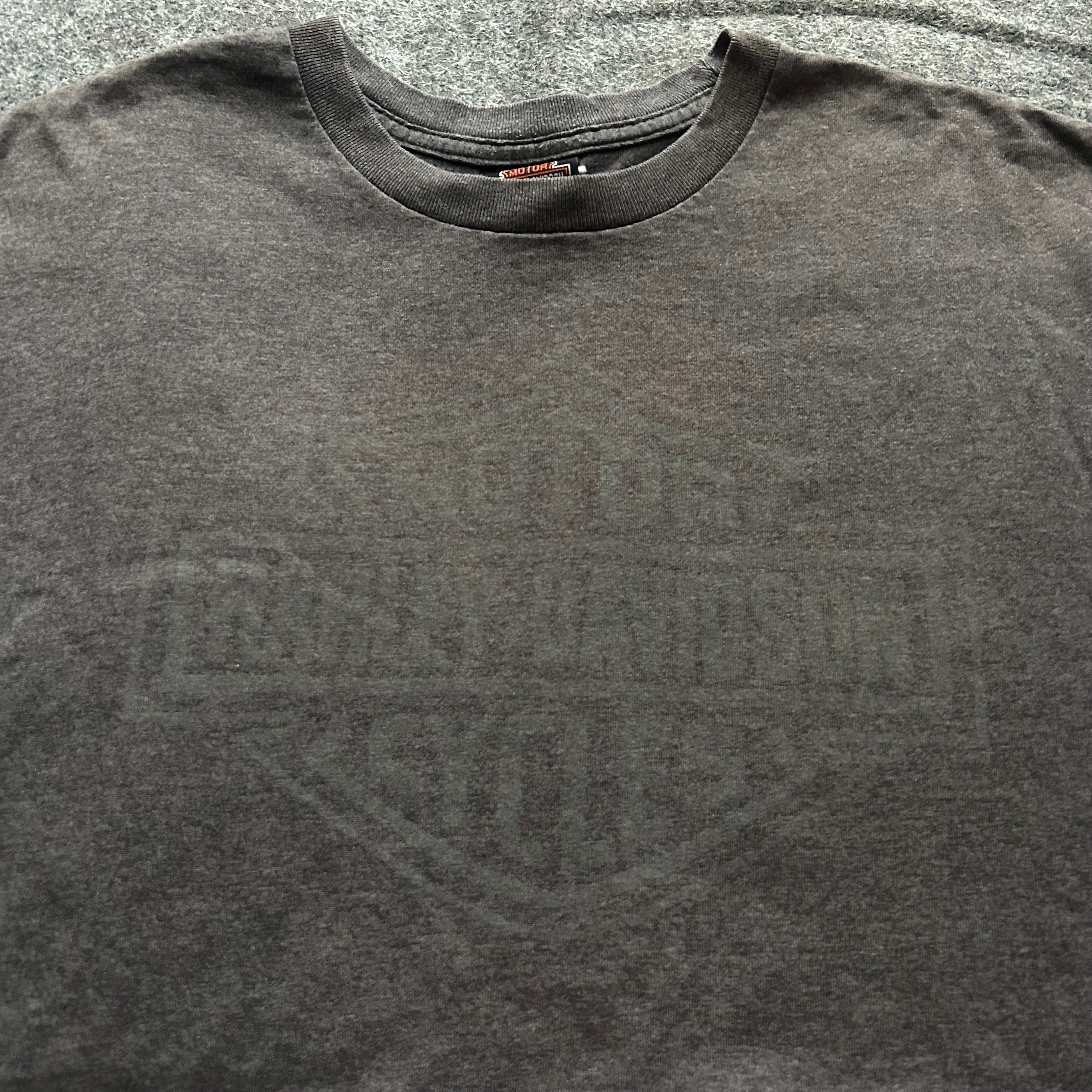 Vintage Harley Davidson Big Emblem Grey T-shirt