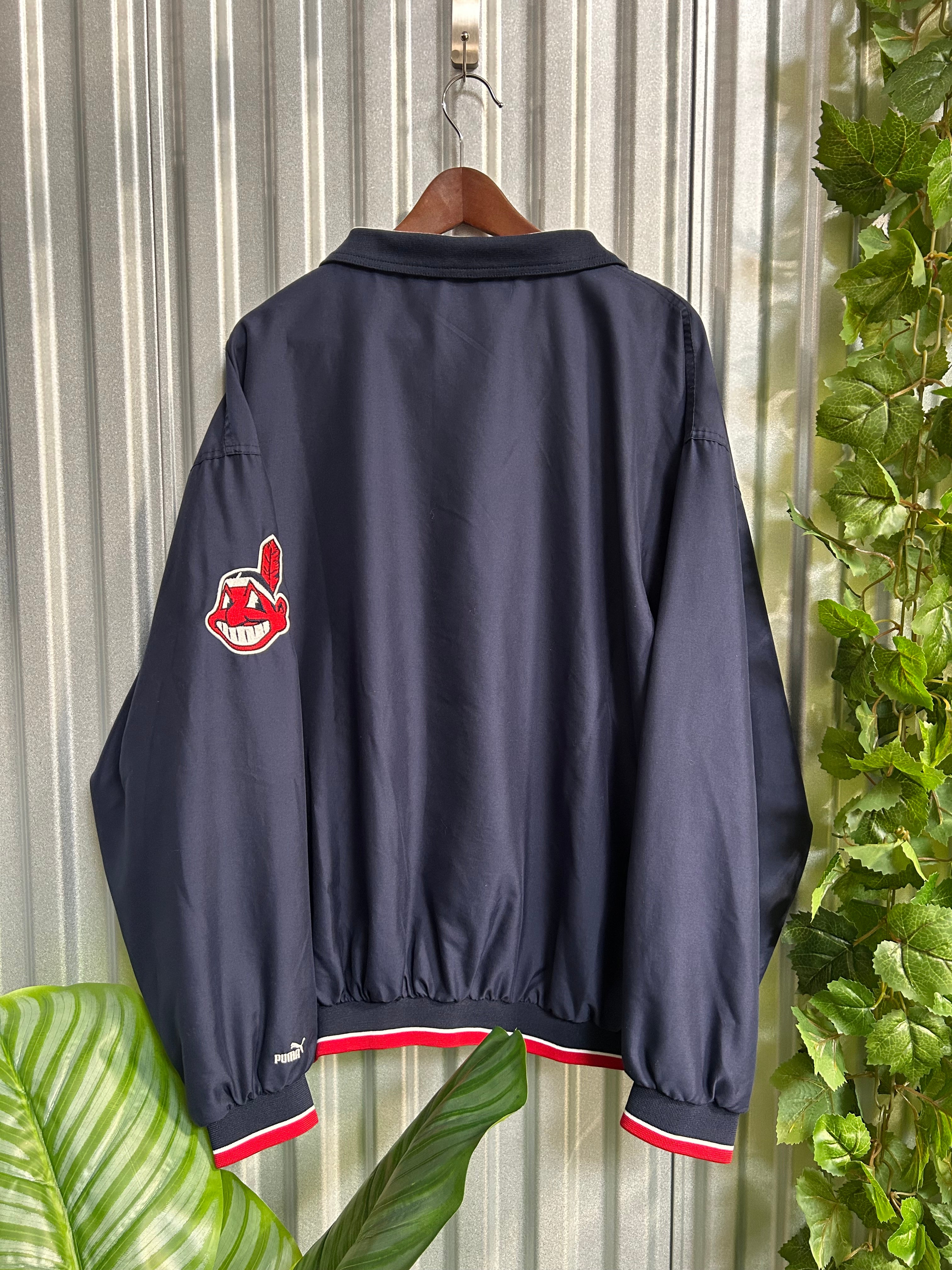 Vintage Cleveland Indians Jacob’s Field Windbreaker Quarter Zip Jacket - Size XL