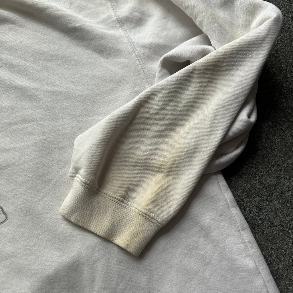 Vintage Y2K Top Heavy White Dragon Hoodie