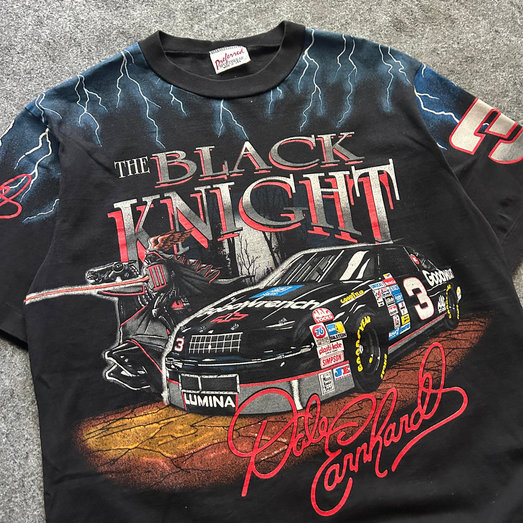 Vintage Dale Earnhardt The Black Knight Lightning NASCAR AOP T-shirt