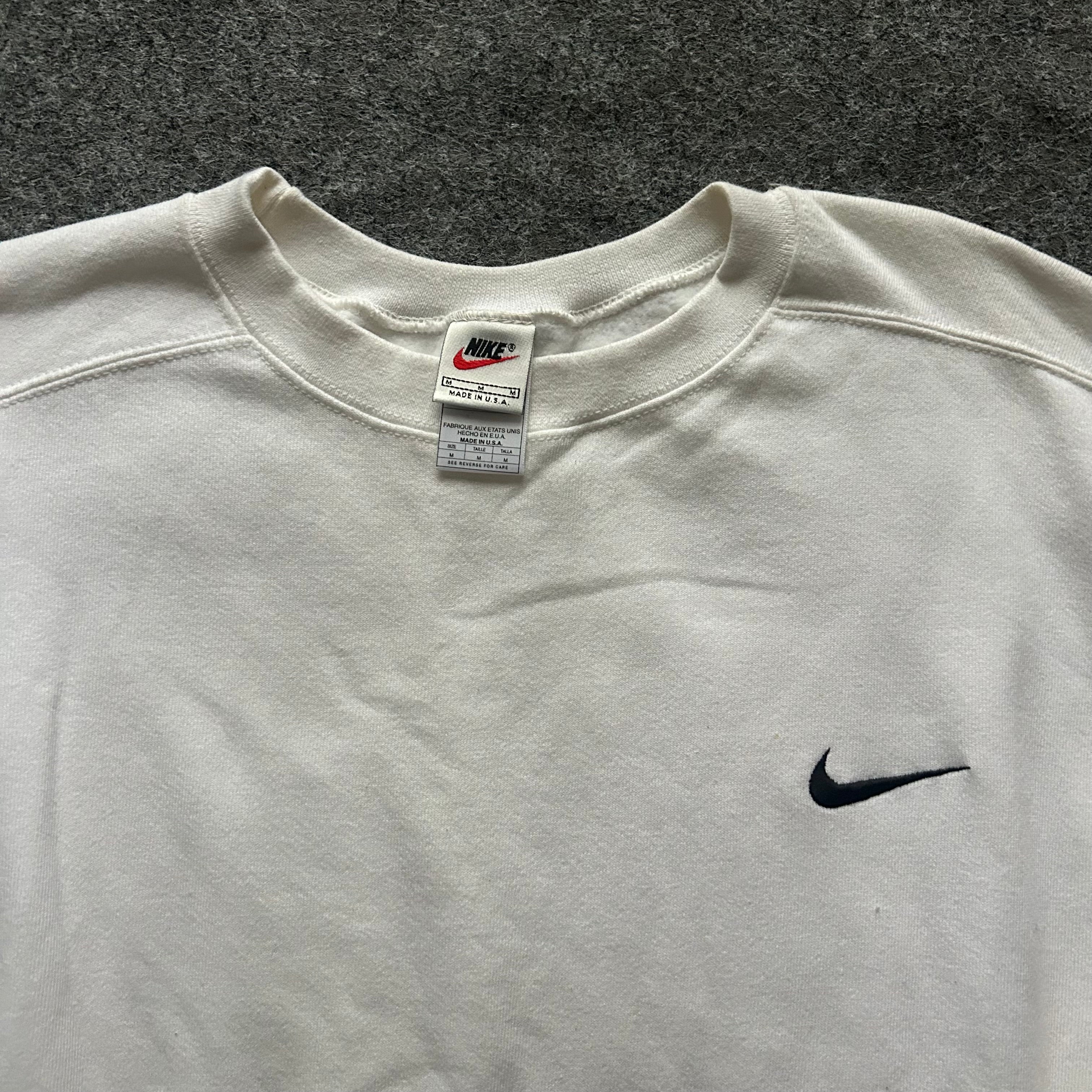 Vintage Nike Swoosh White Crewneck