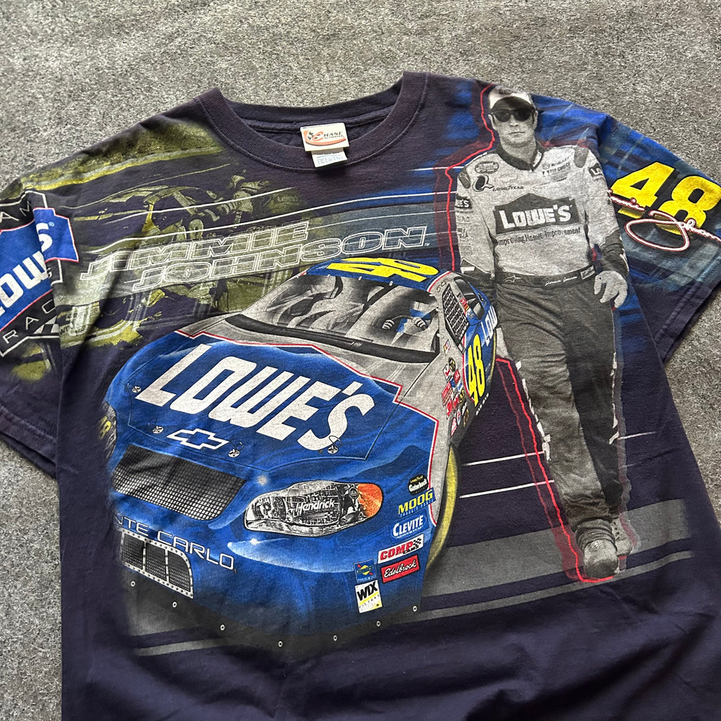 Vintage Jimmie Johnson Lowe’s NASCAR AOP T-shirt