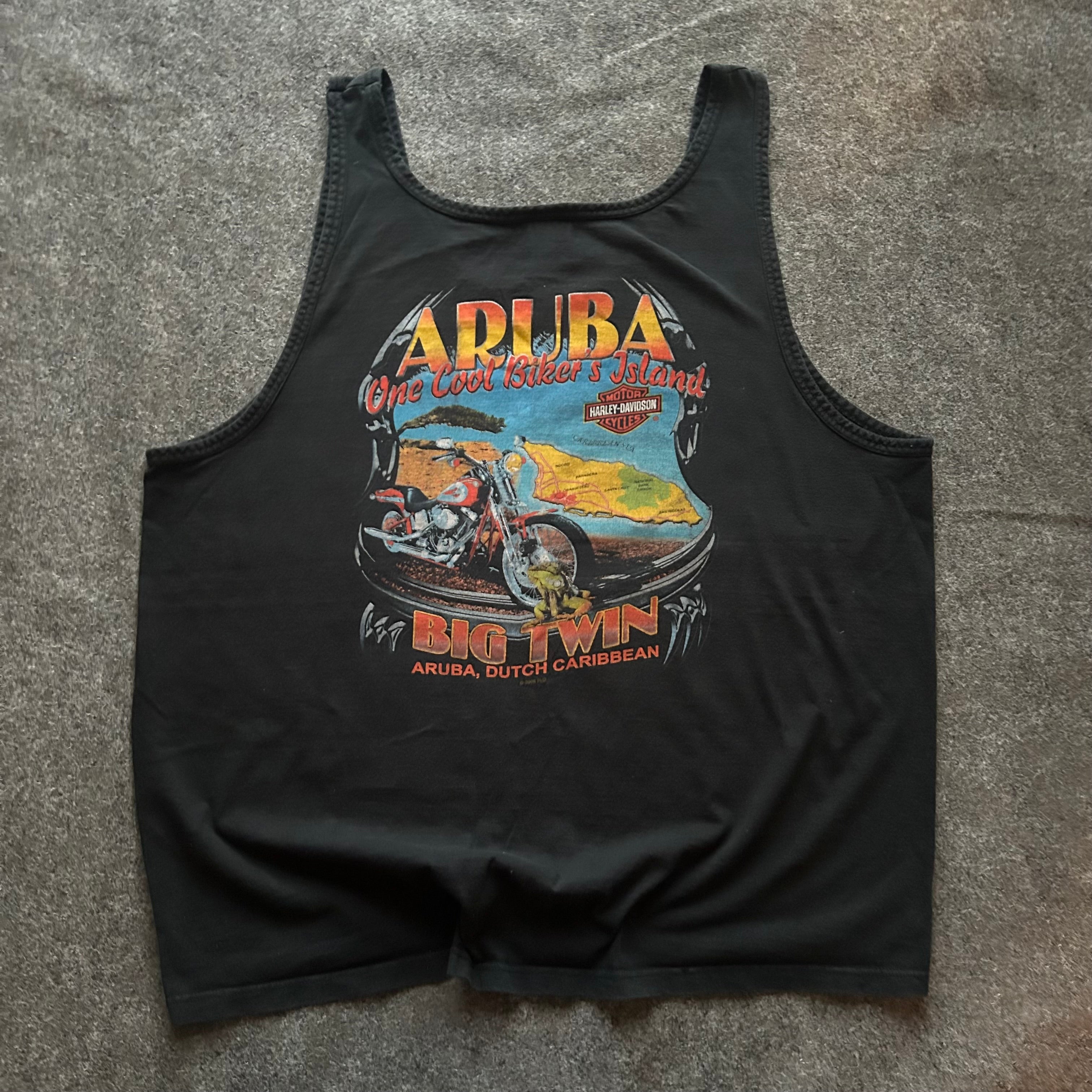 Vintage Harley Davidson Aruba Tank Top Shirt