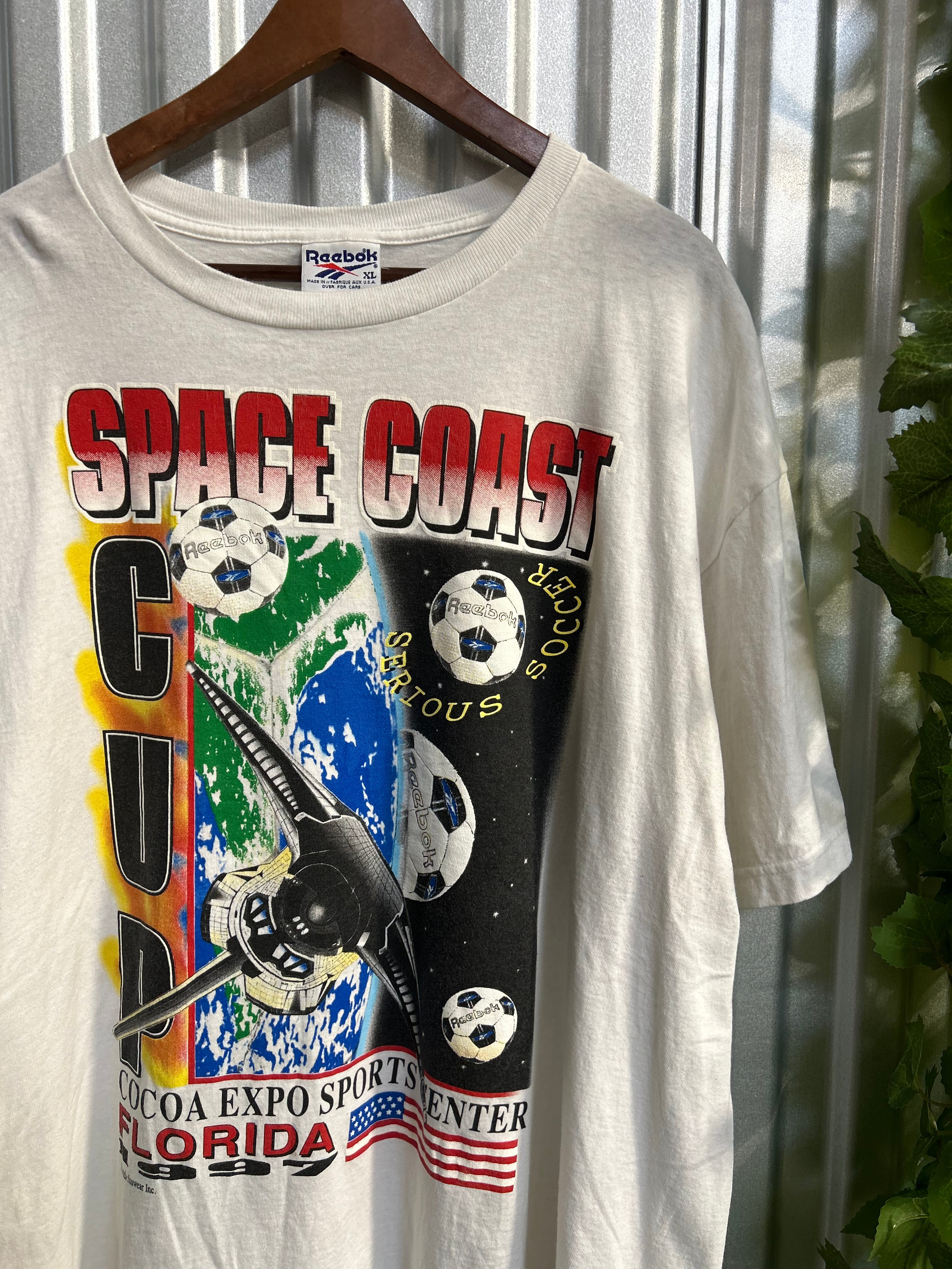 Vintage Reebok Space Coast Cup Soccer Tournament T-shirt - Size Xl
