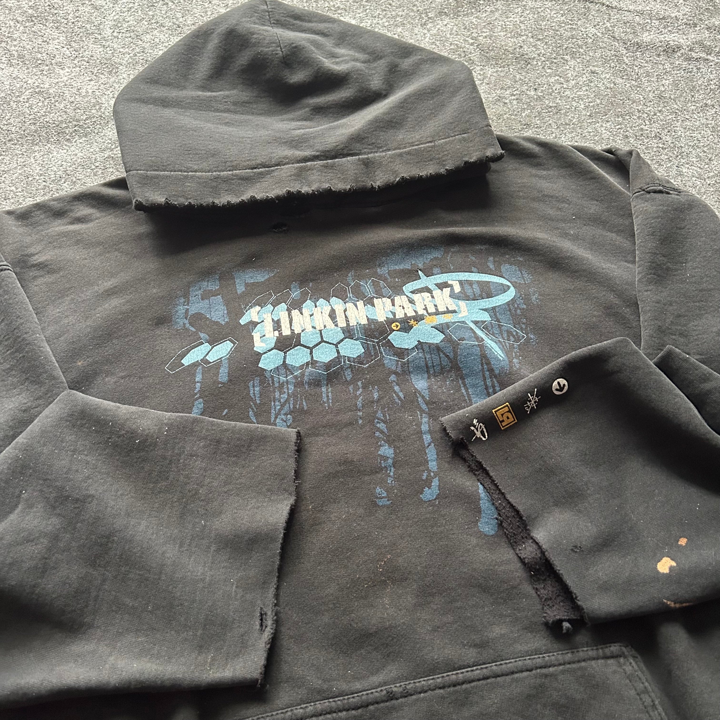 Vintage Thrashed Linkin Park Band Hoodie