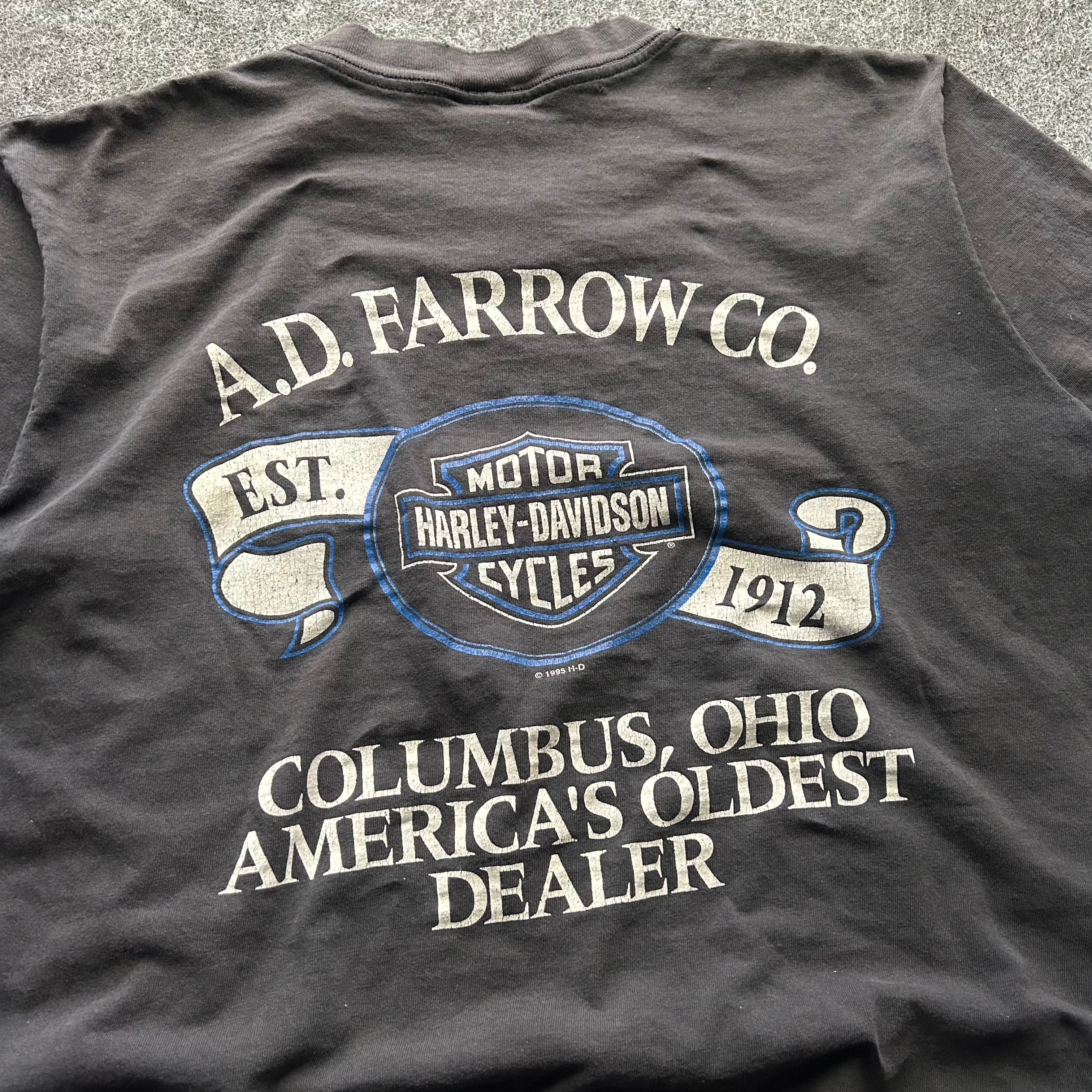 Vintage Harley Davidson Call Of The Wild Wolf T-shirt