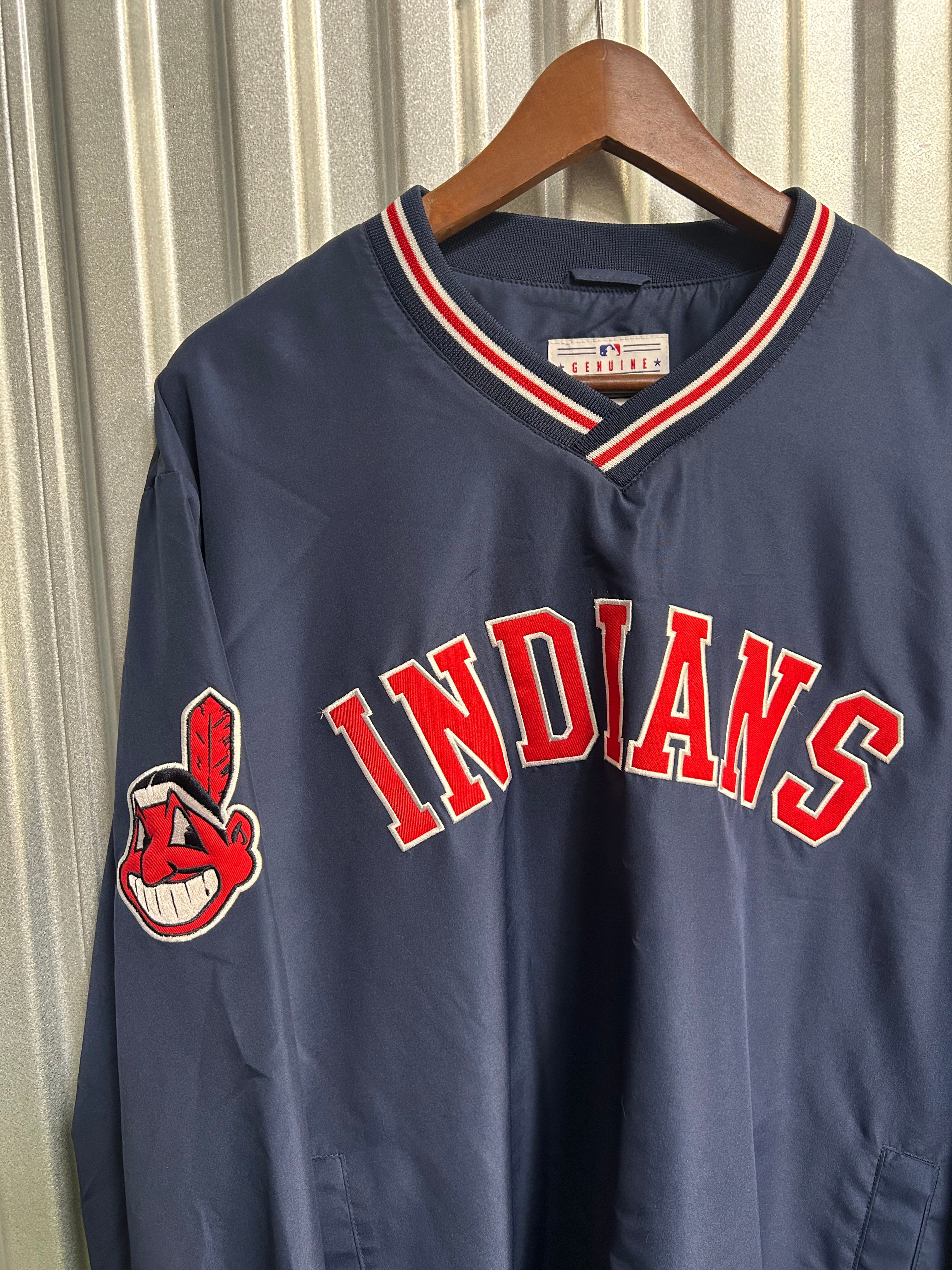 Vintage Cleveland Indians Windbreaker Pullover Jacket- Size XL