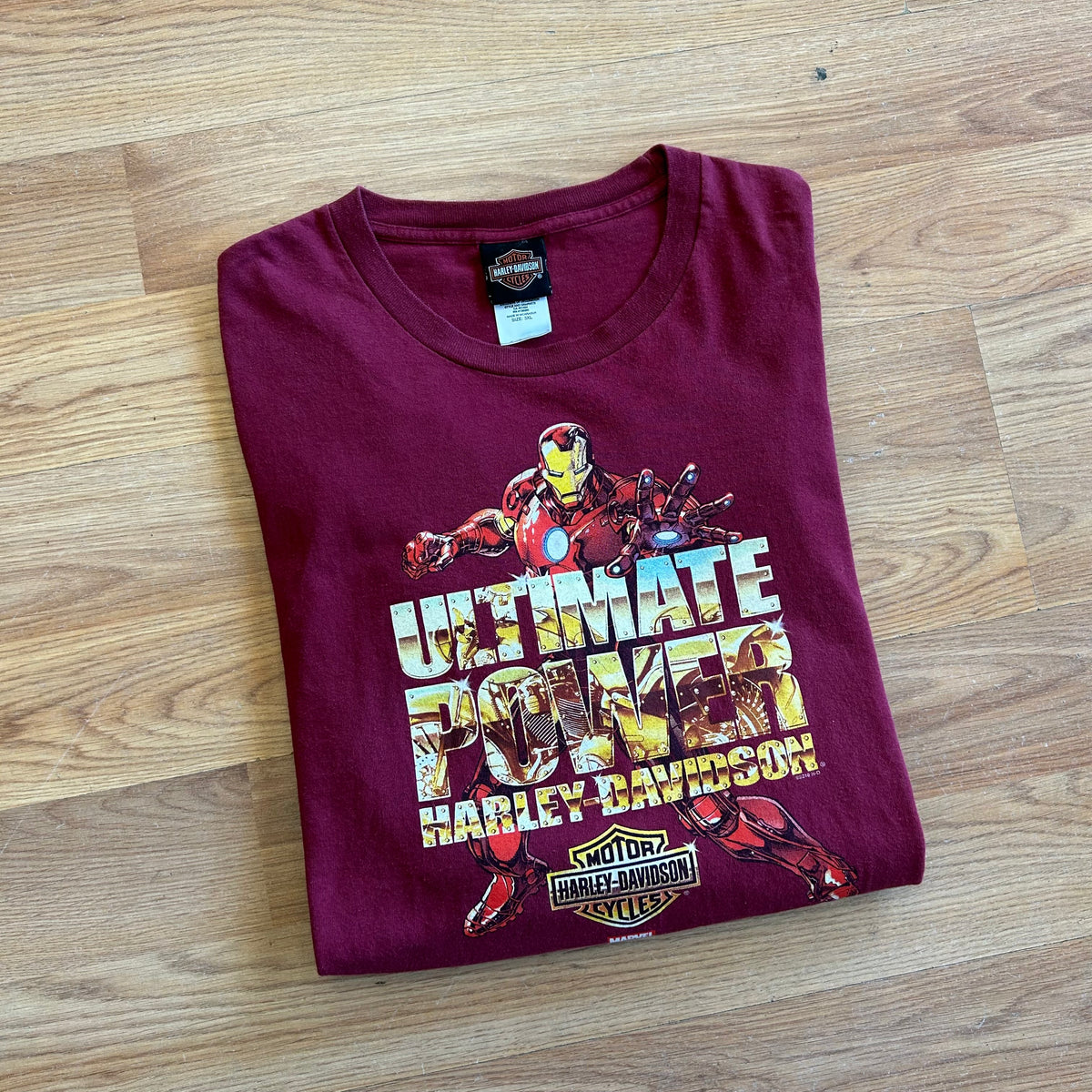 Vintage Harley Davidson Marvel Iron Man T-shirt - Size 3XL