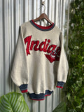 Vintage Cleveland Indians Spell-out Embroidered Crewneck - Size Medium