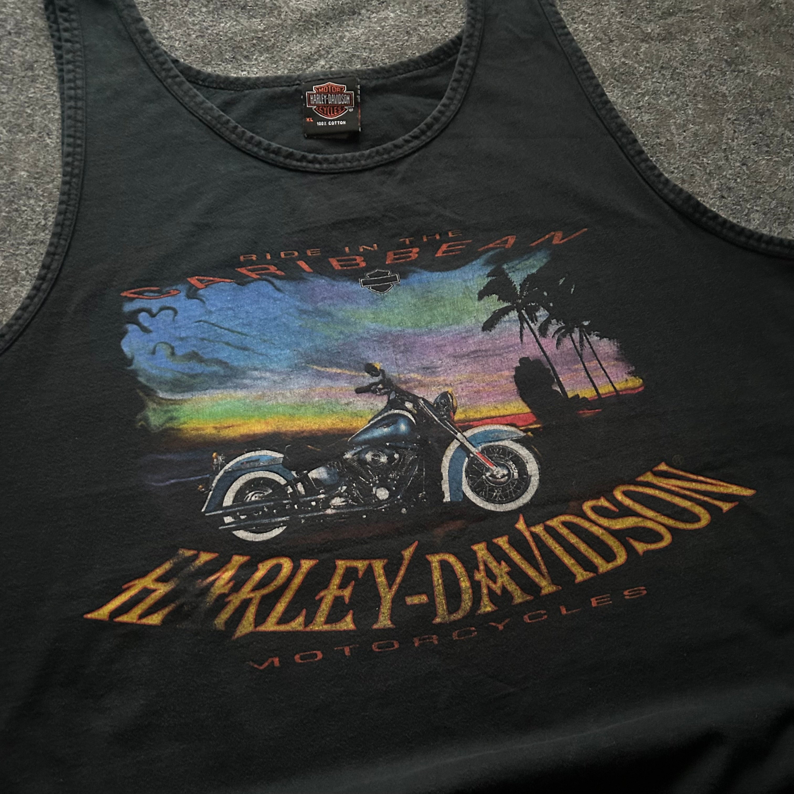 Vintage Harley Davidson Aruba Tank Top Shirt