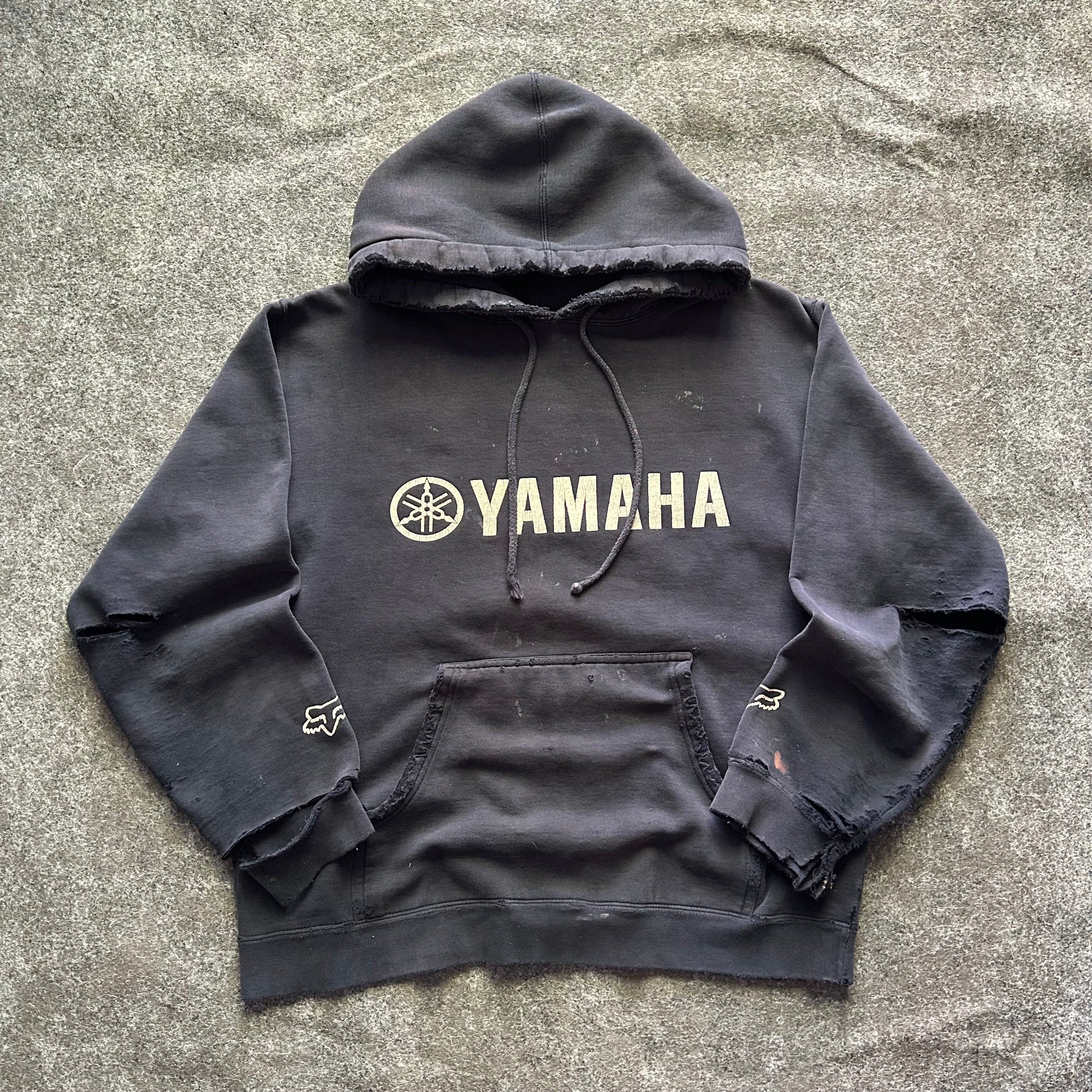 Vintage Thrashed Yamaha Fox Racing Hoodie