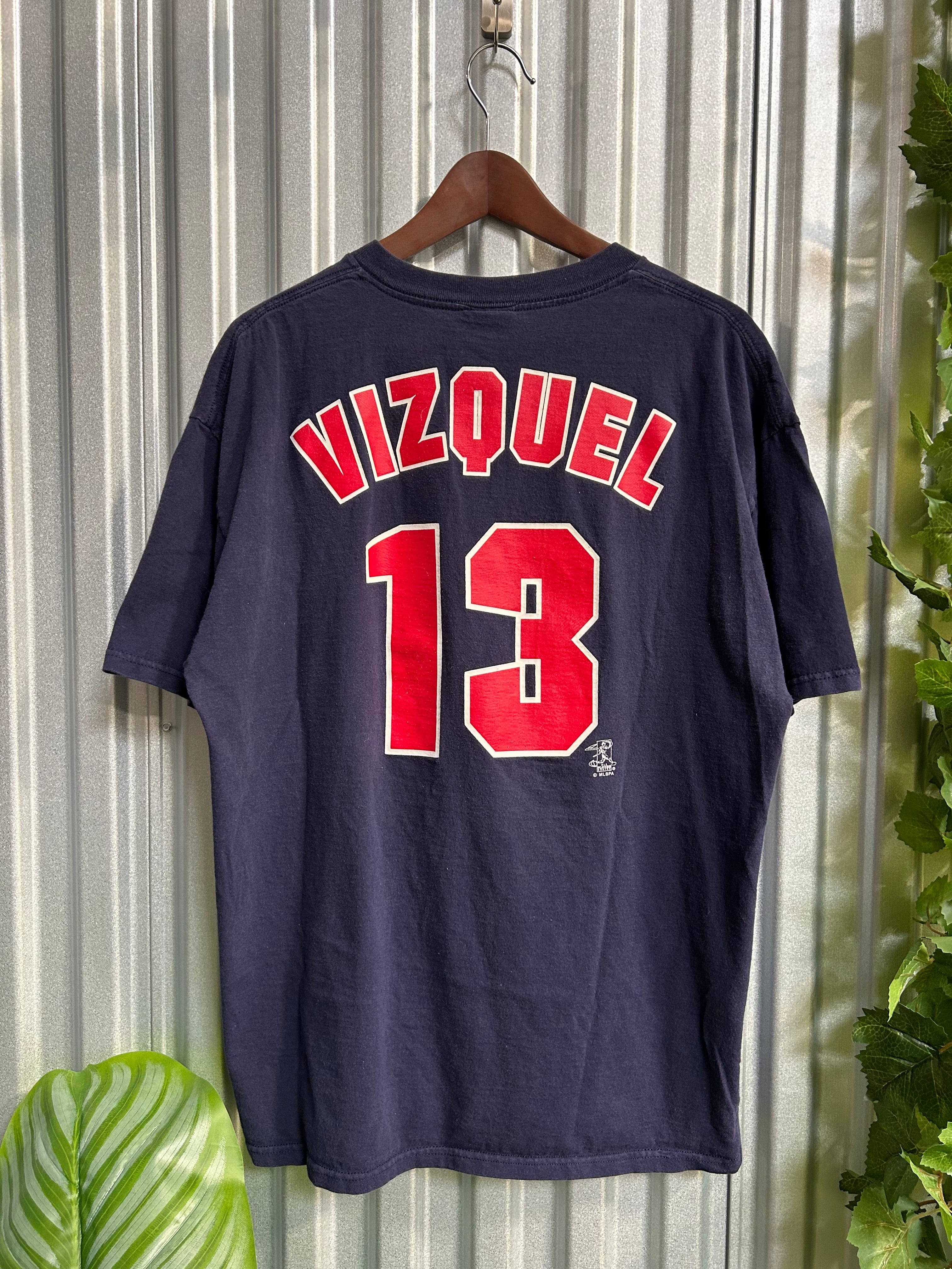 Vintage Cleveland Indians Omar Vizquel #13 T-shirt - Size XL
