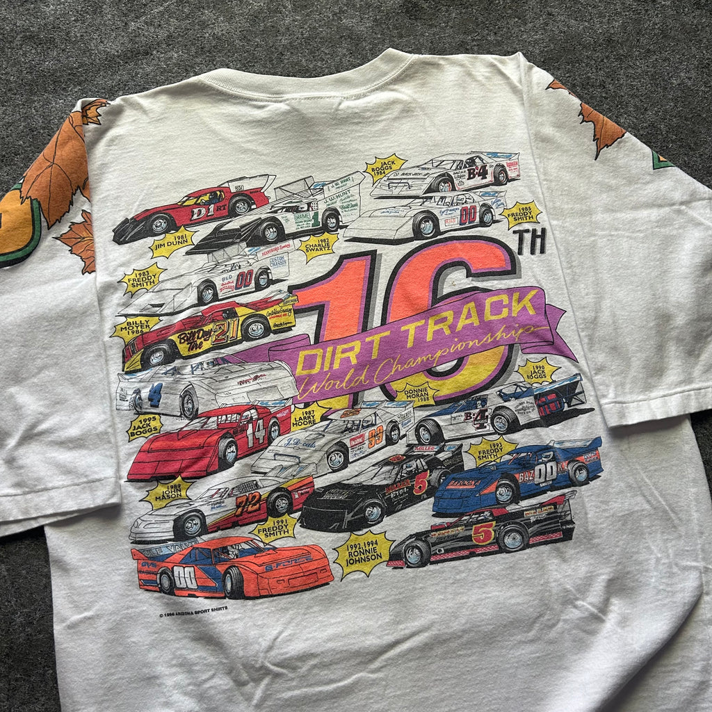 Vintage Pennsboro Dirt Track World Championship Racing Spell Out T-shirt