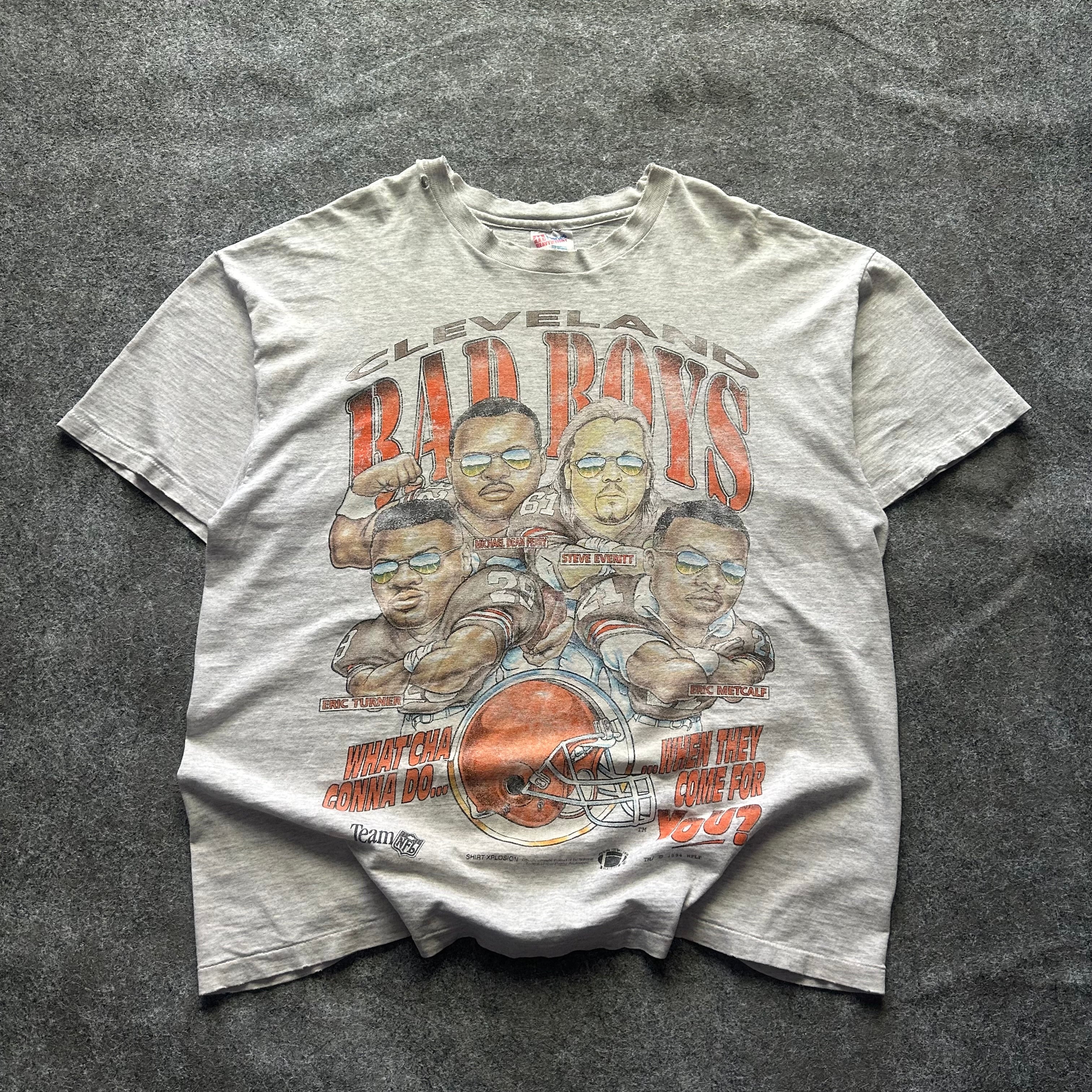 Vintage Distressed Cleveland Browns Bad Boys Caricature T-shirt