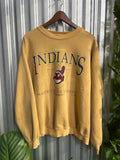 Vintage Cleveland Indians MLB Yellow Lee Crewneck - Size Large