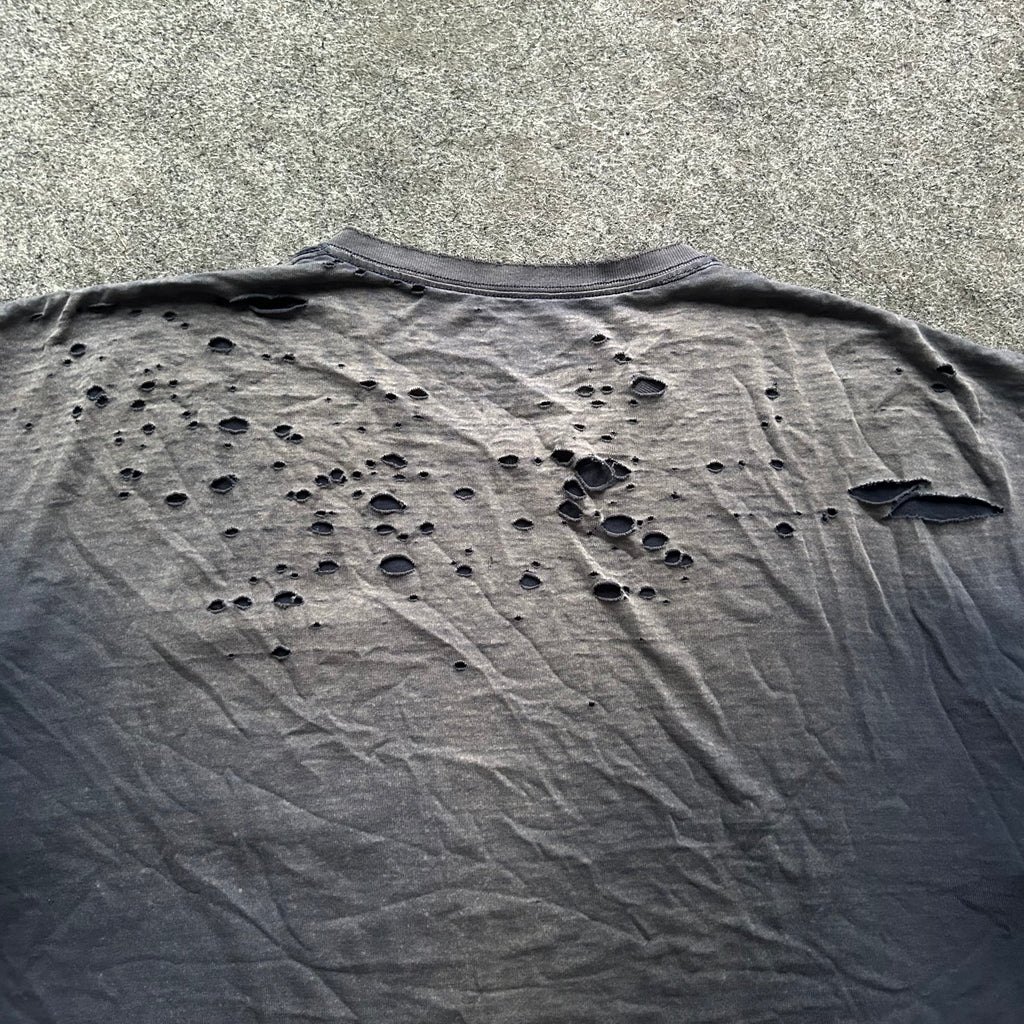 Vintage Thrashed & Faded Navy Blue Pocket T-shirt