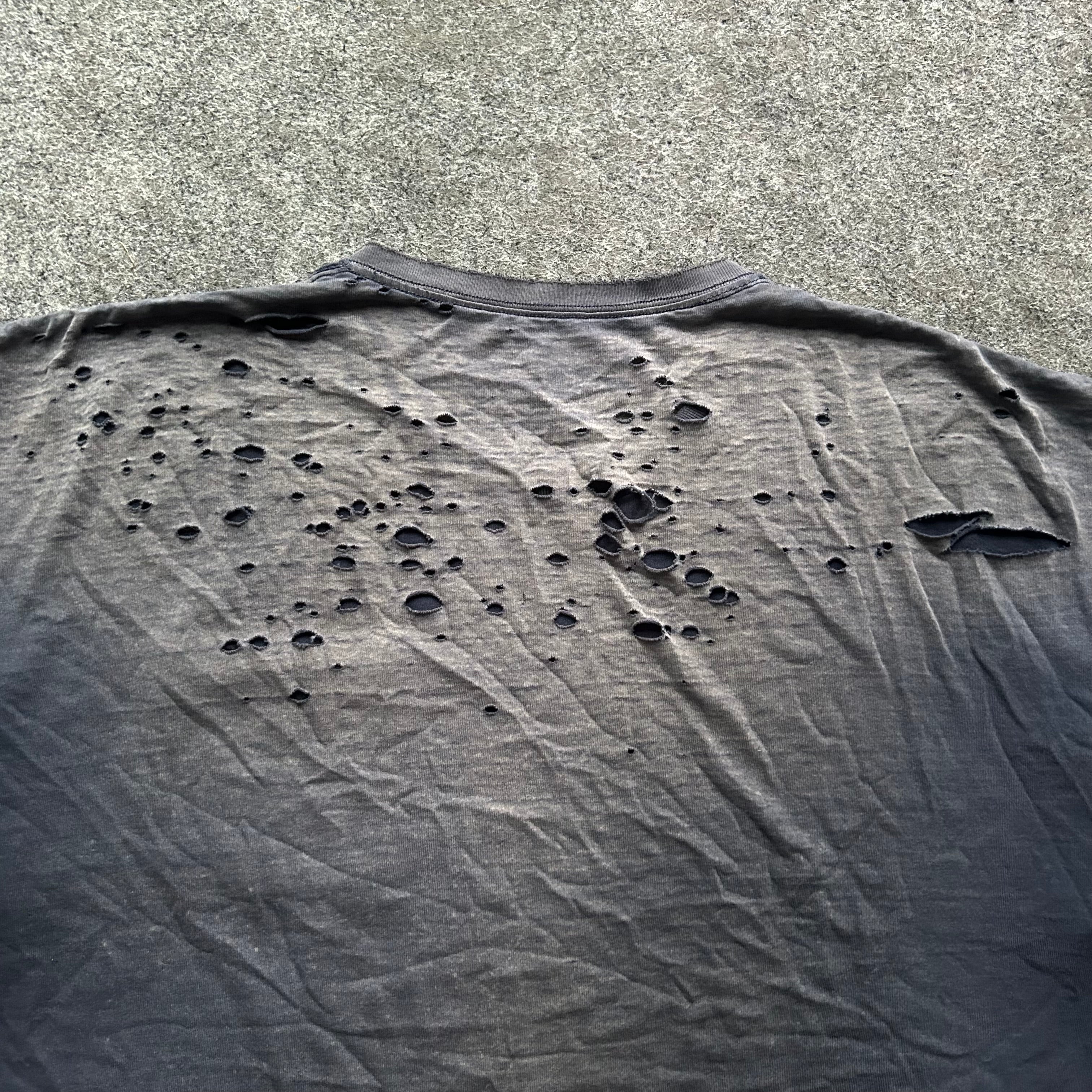 Vintage Thrashed & Faded Navy Blue Pocket T-shirt