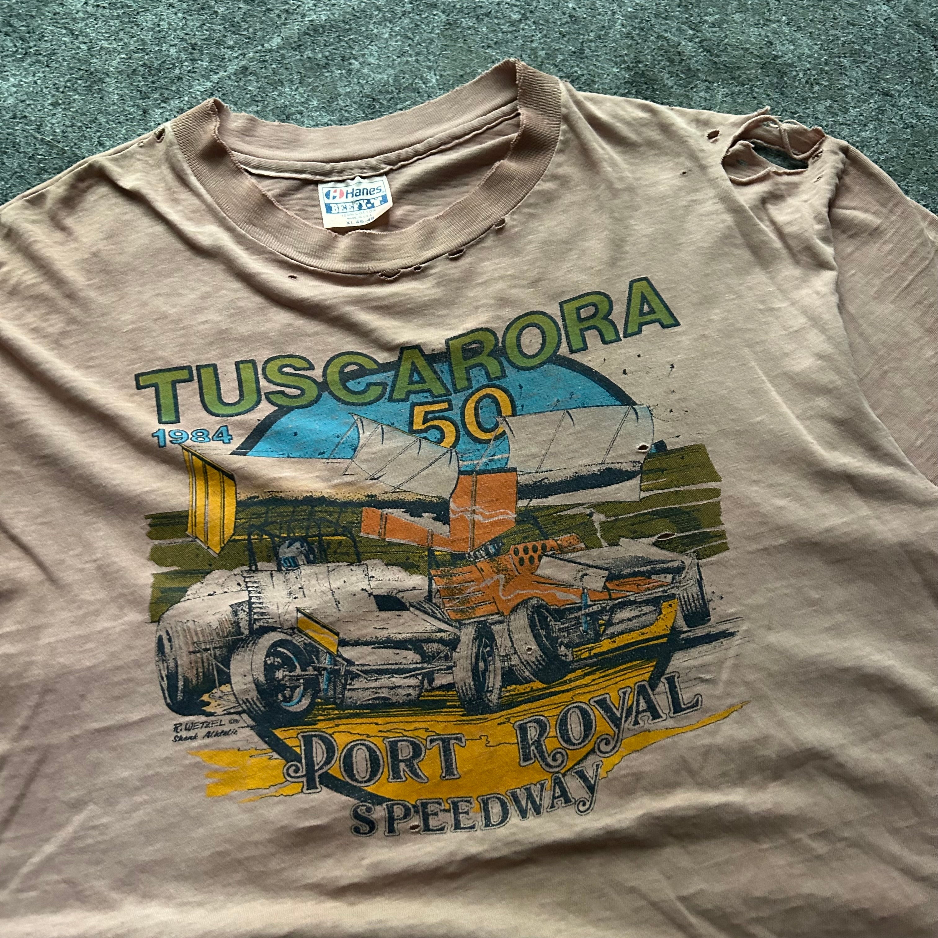 Vintage Thrashed Tuscarora Speedway T-shirt