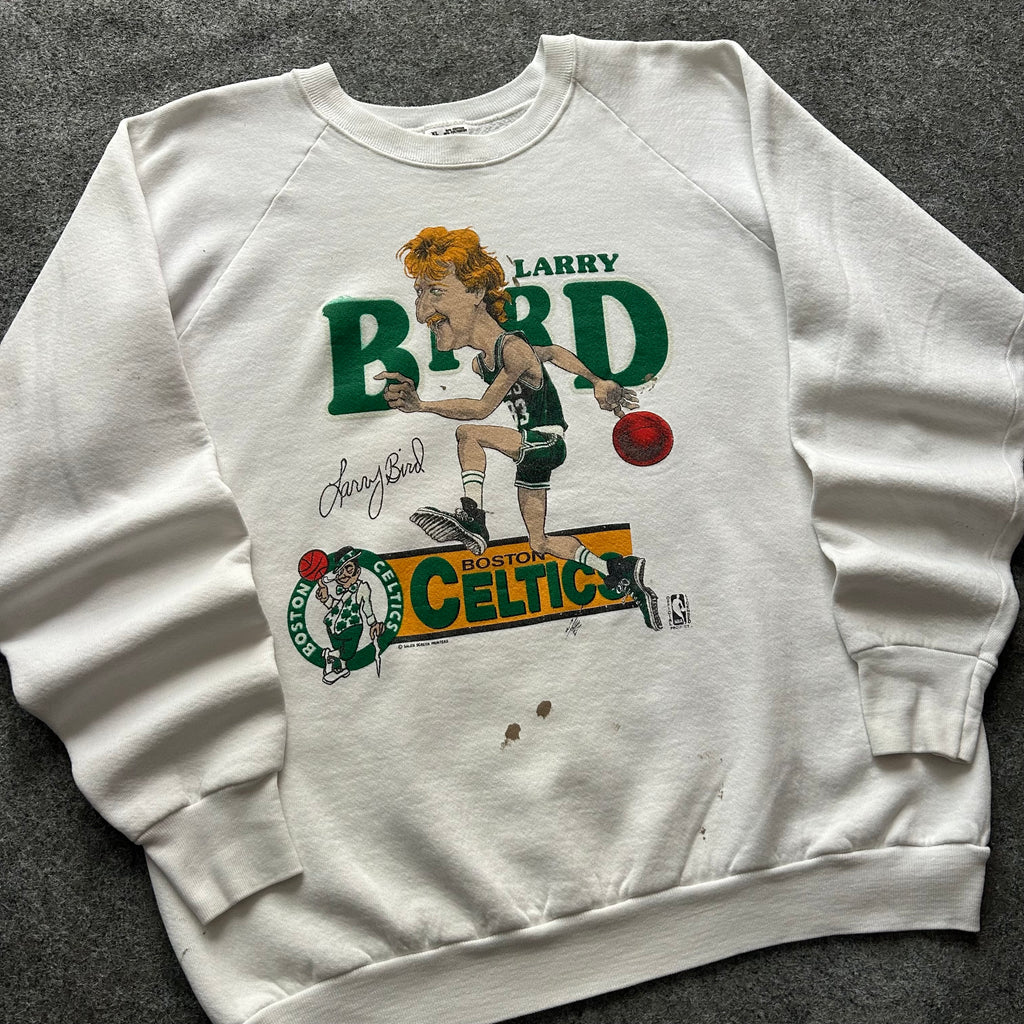 Vintage Boston Celtics Larry Bird Caricature Crewneck
